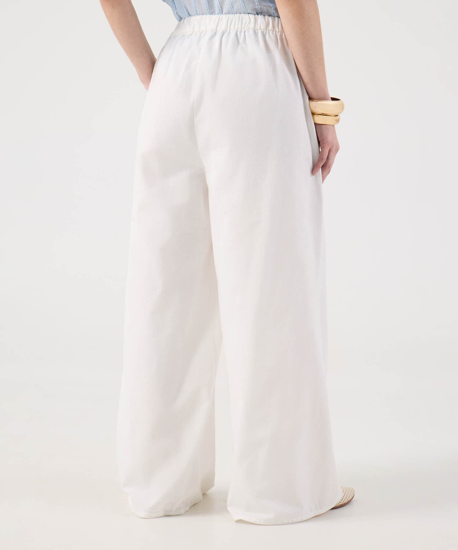 Pantalón Aura de Noche blanco para mujer, vista 4