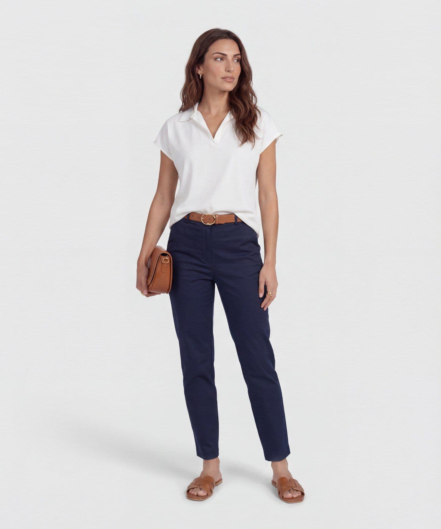 Blusa Ámbar Edición Índigo blanco para mujer, vista 2