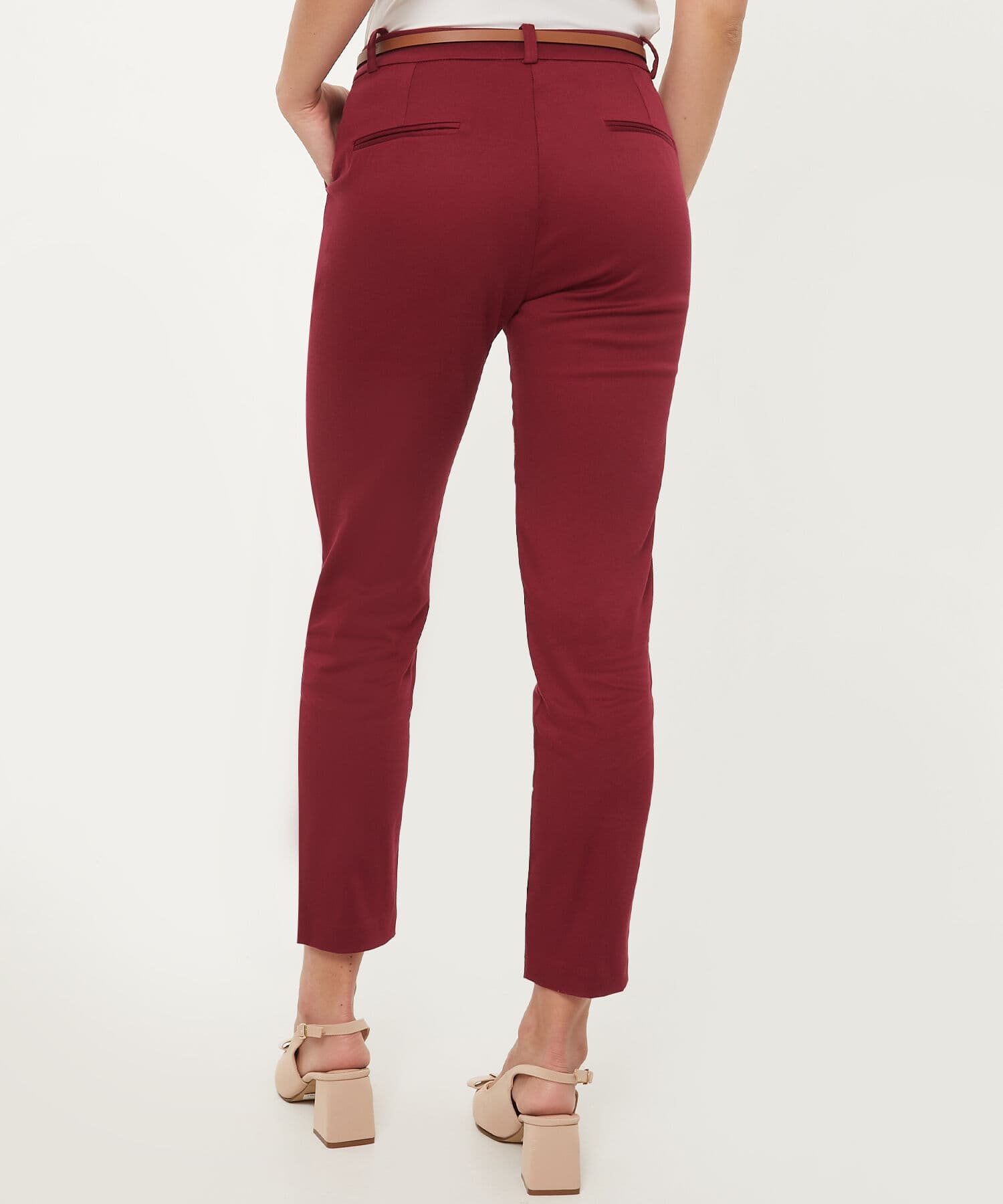 Pantalón Aura de Viaje rojo granada para mujer, vista 4