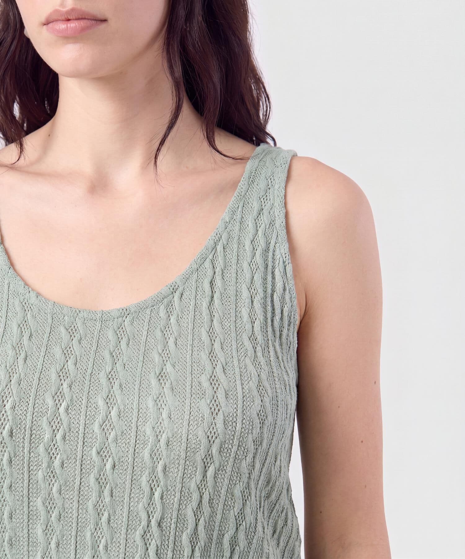 Camiseta Aura Fluido verde oliva para mujer, vista 3