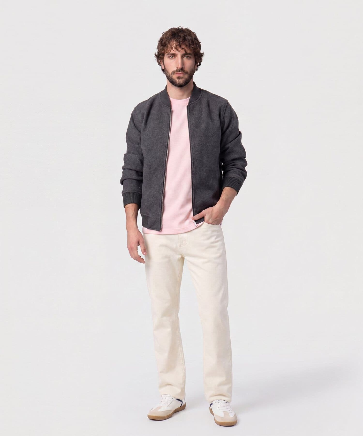 Camiseta Valle Contemporáneo rosa empolvado para hombre, vista 2