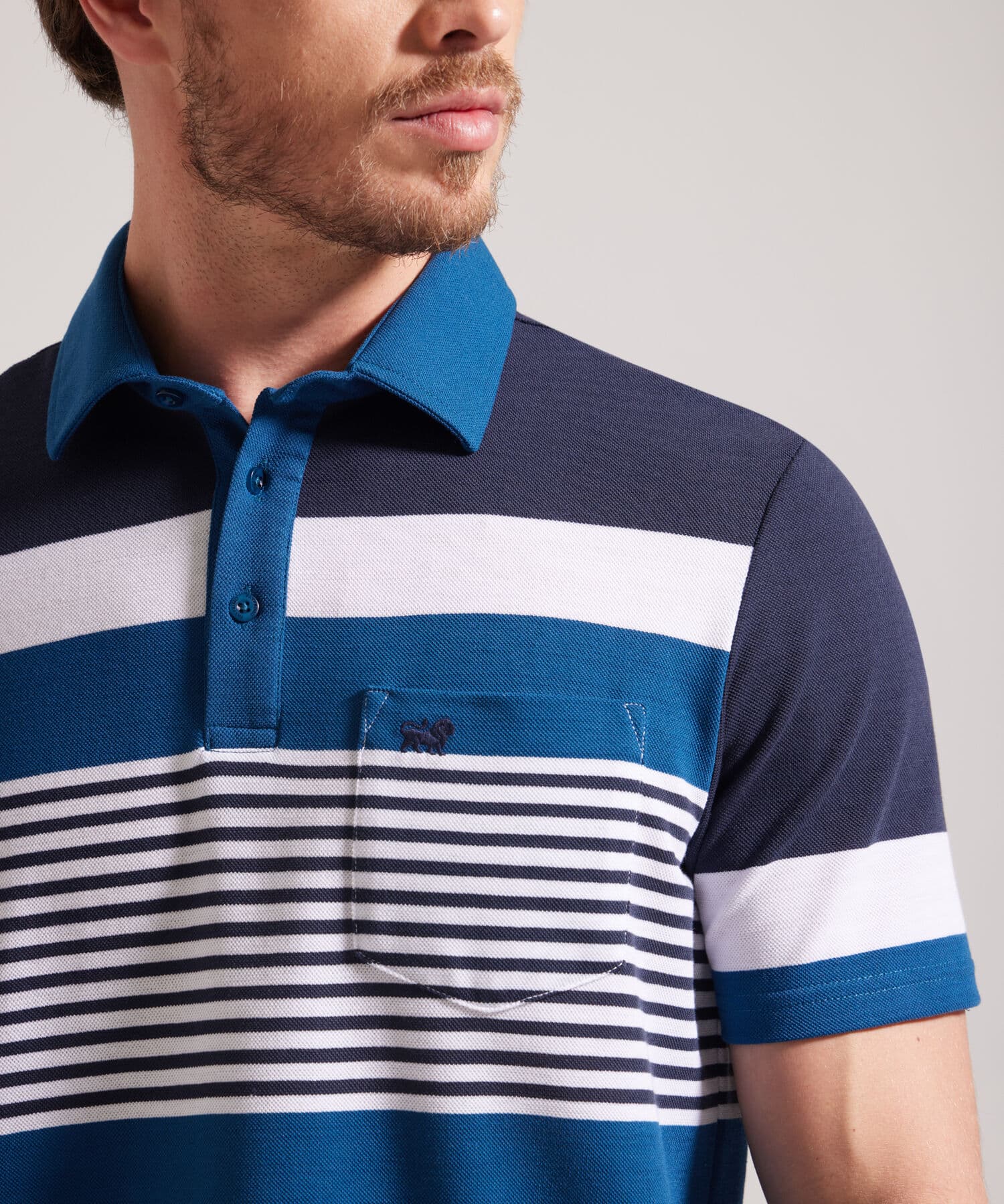 Polo Río Esencial azul marino para hombre, vista 2