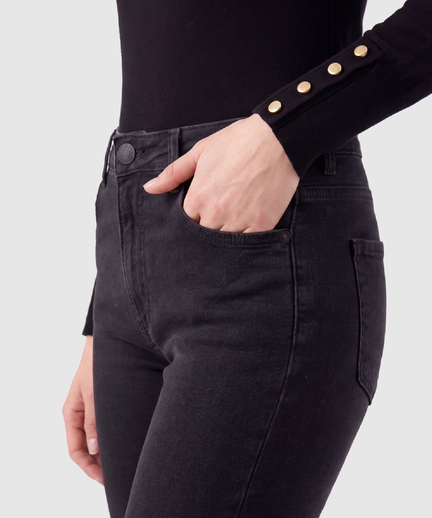 Jean Siena Relajado negro para mujer, vista 3