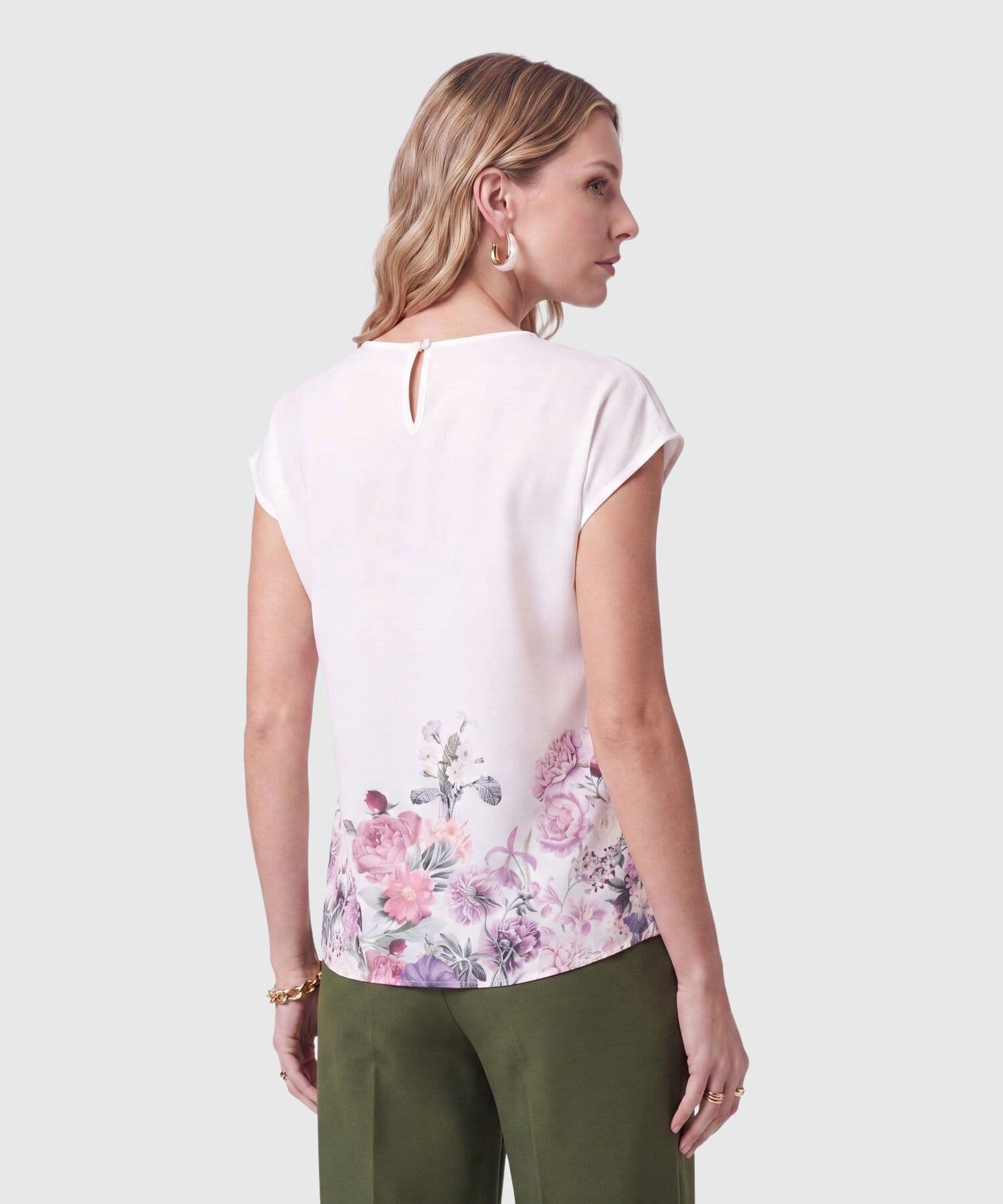 Blusa Valentina Texturizado blanco para mujer, vista 4