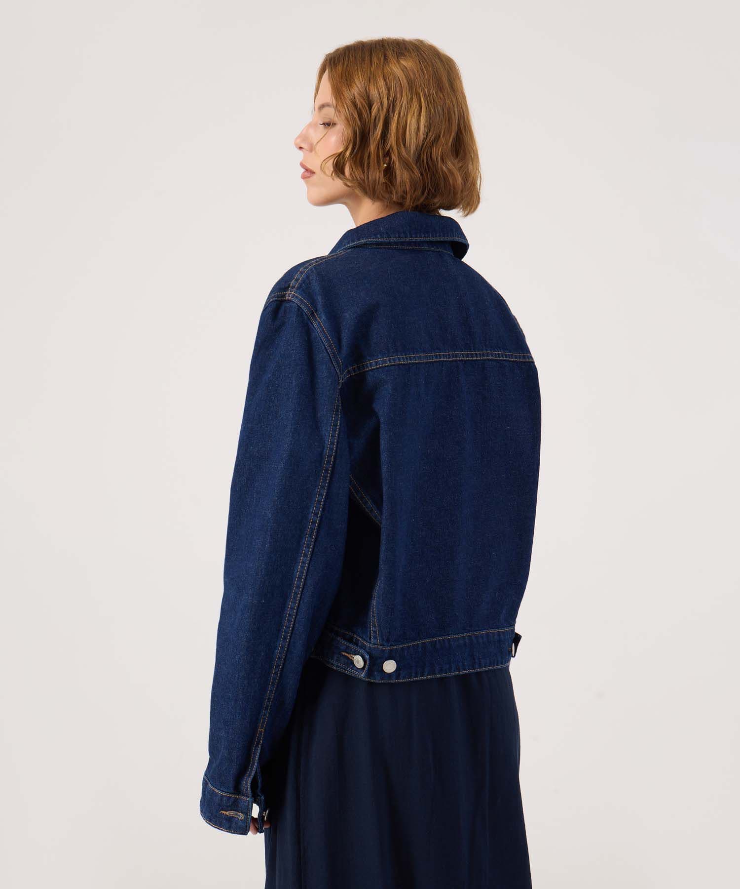Chaqueta Oliva Urbano azul marino para mujer, vista 4