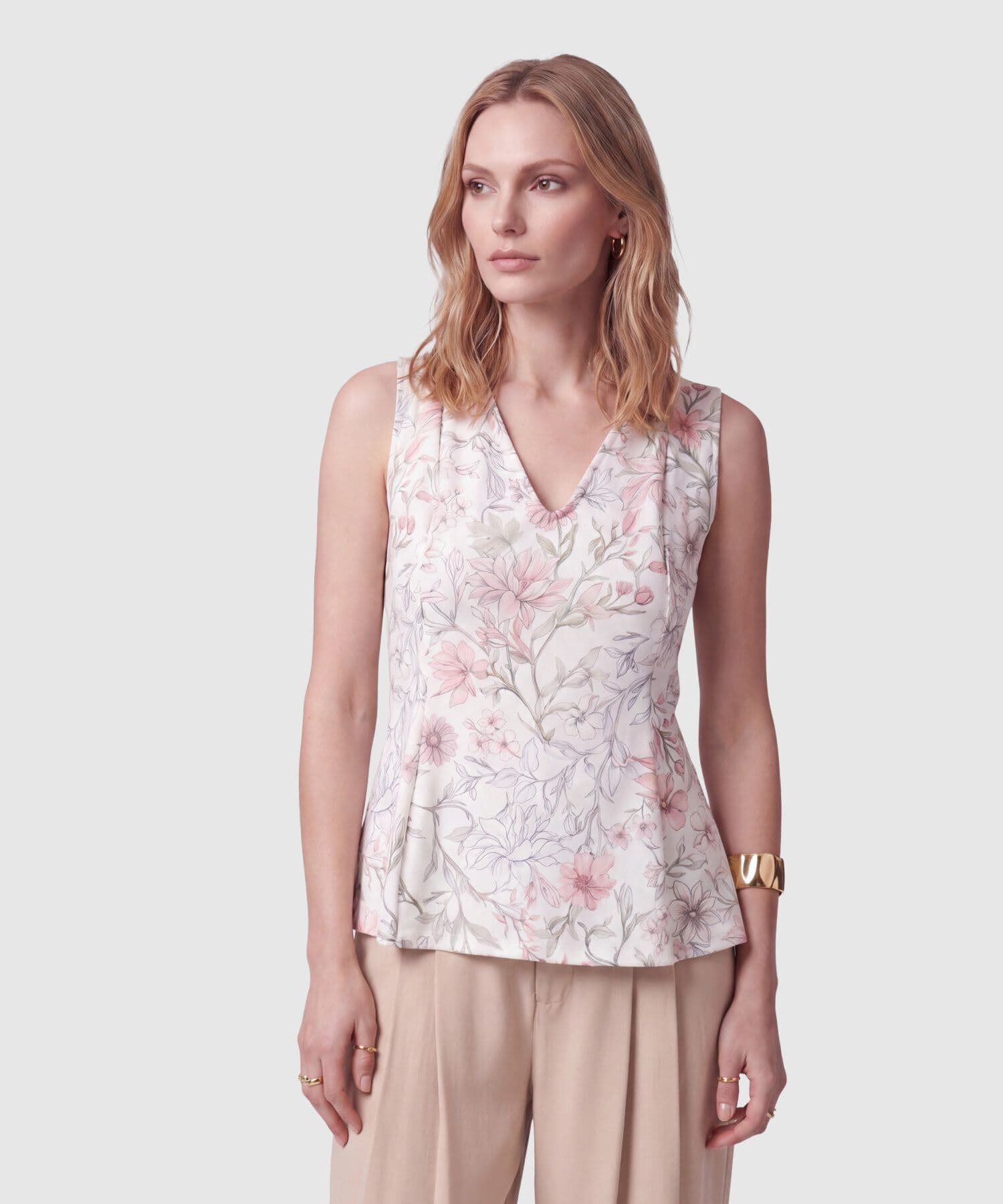 Camiseta Tierra Esencial rosa empolvado para mujer, vista principal