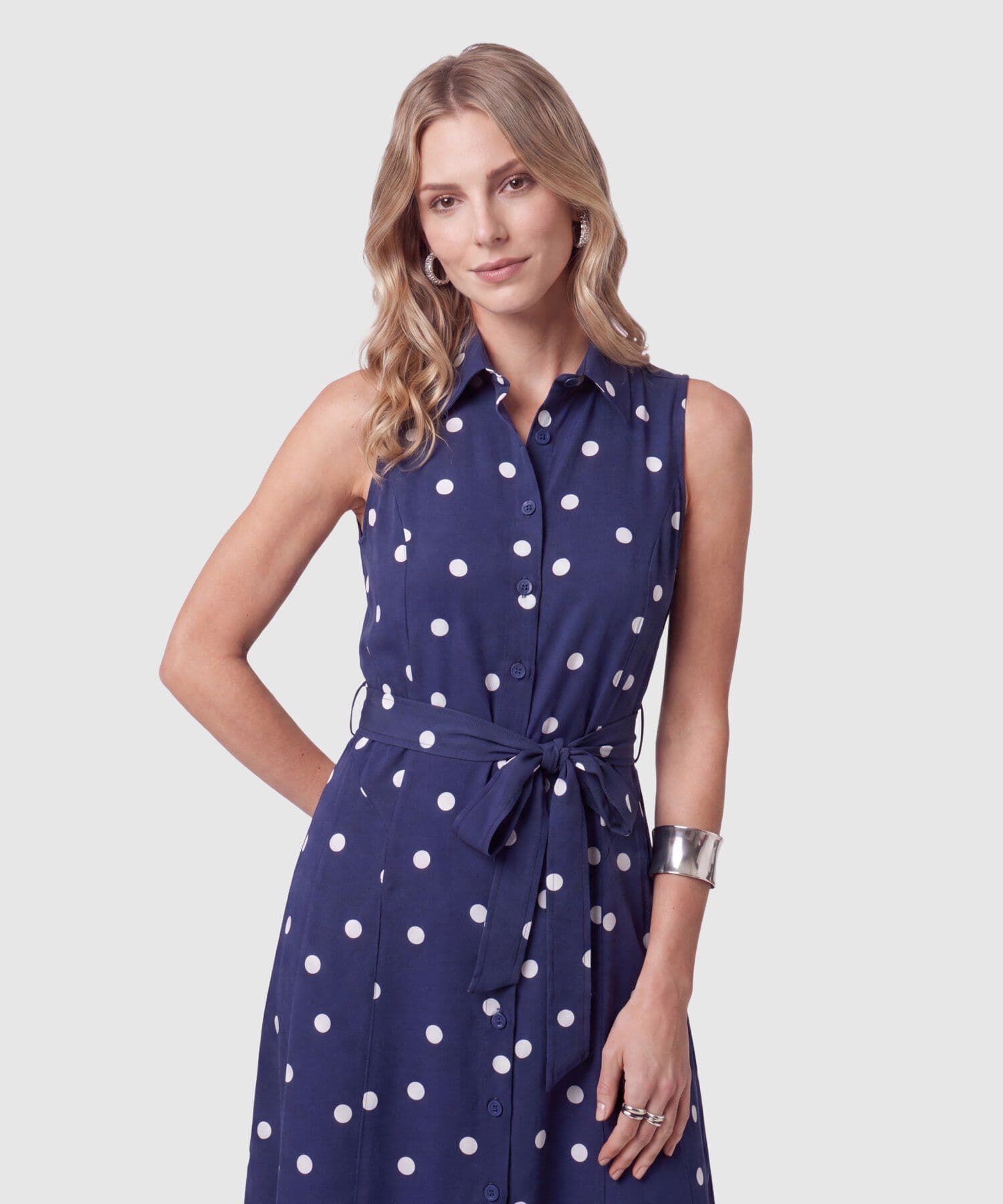 Vestido Aura Edición Lino azul marino para mujer, vista 2