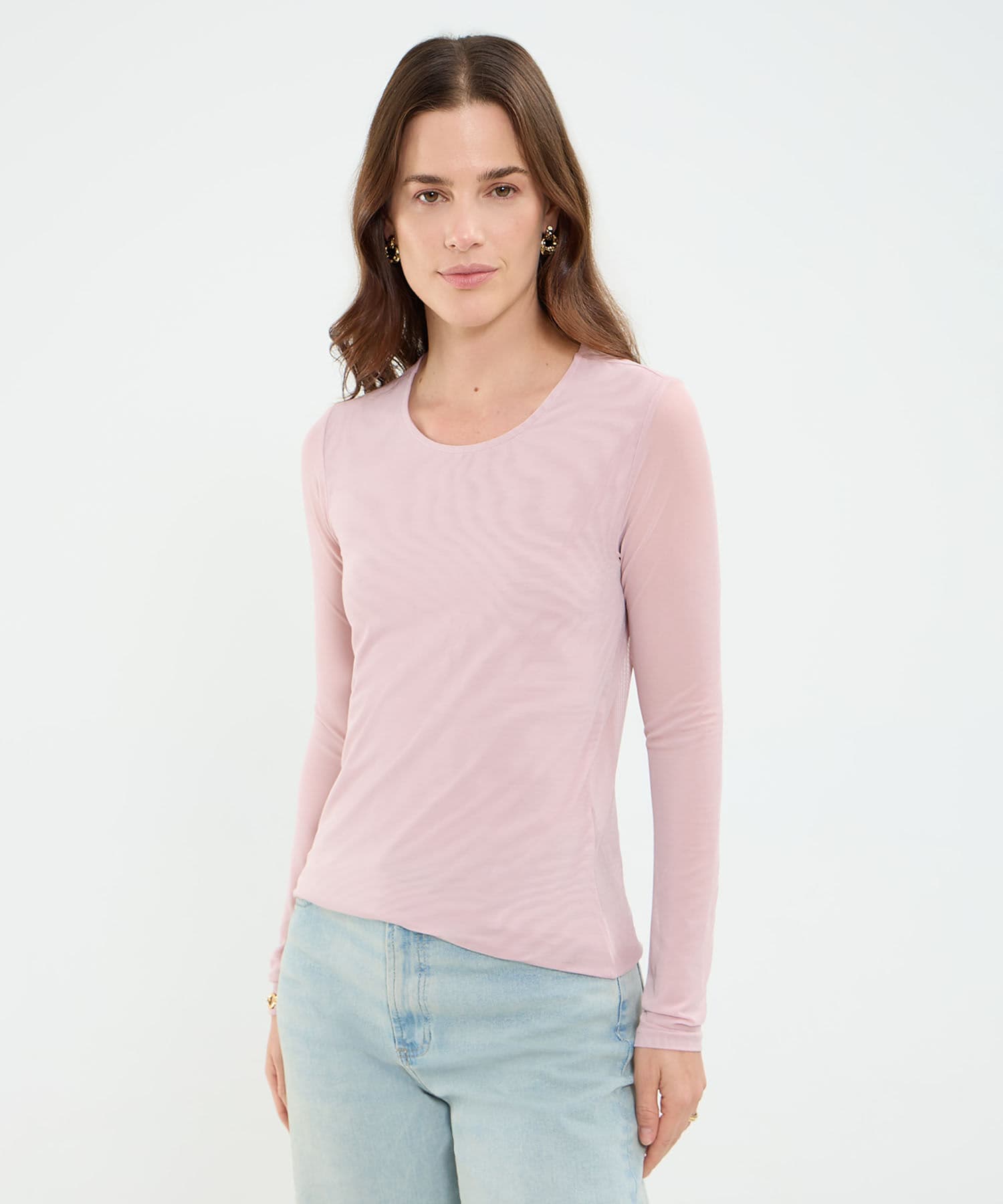 Camiseta Dorada Edición Índigo rosa empolvado para mujer, vista principal