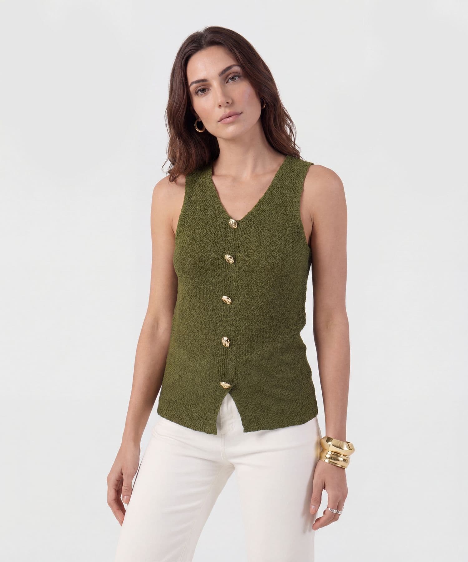 Buzo Cobalto de Noche verde oliva para mujer, vista principal