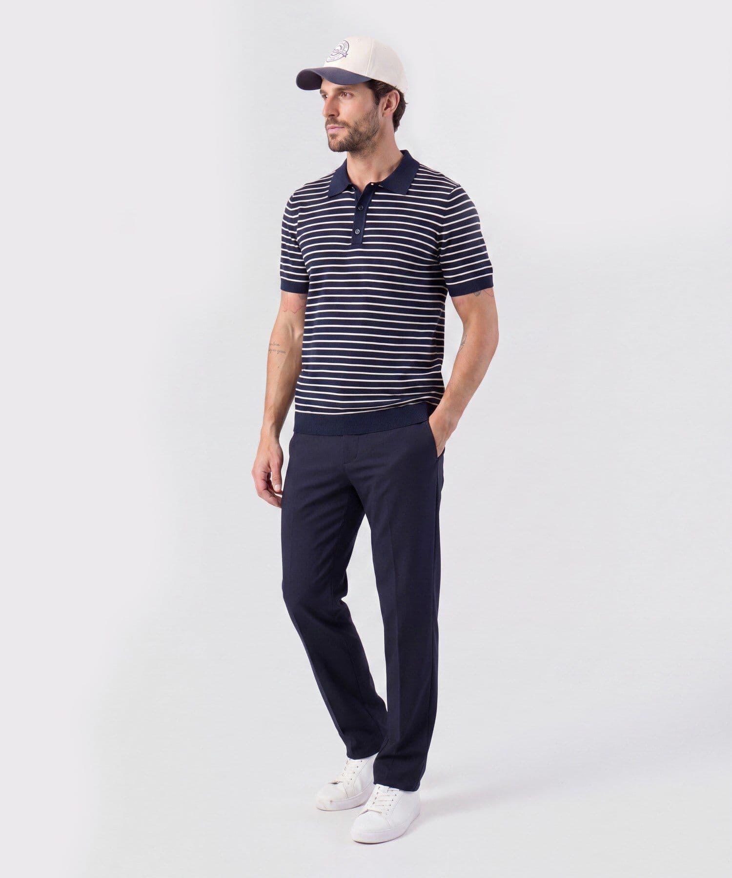Polo Cauce Natural azul marino para hombre, vista 2