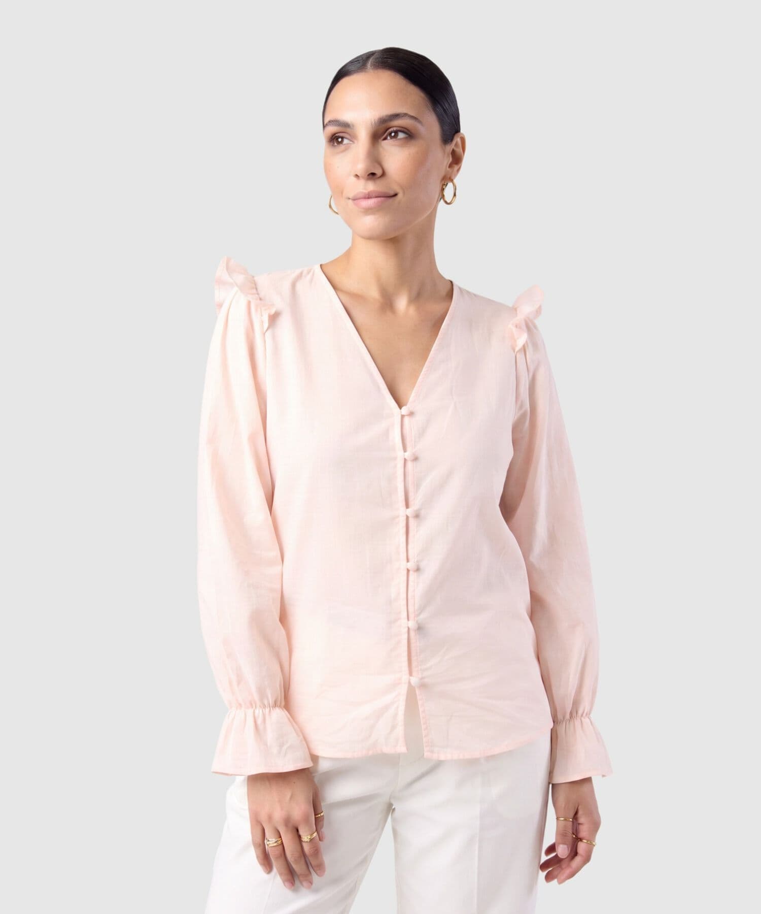 Blusa Lumbre de Ciudad rosa empolvado para mujer, vista principal