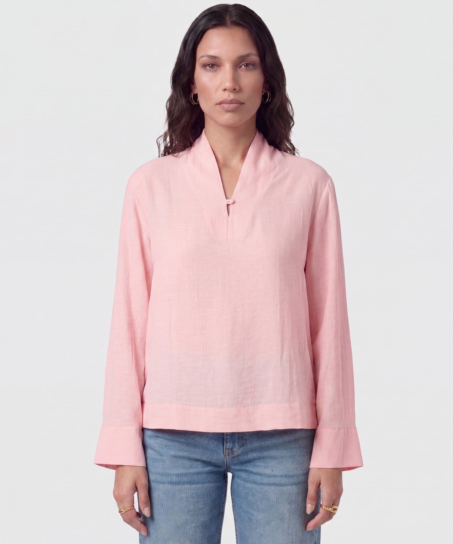 Blusa Renata Esencial rosa empolvado para mujer, vista principal