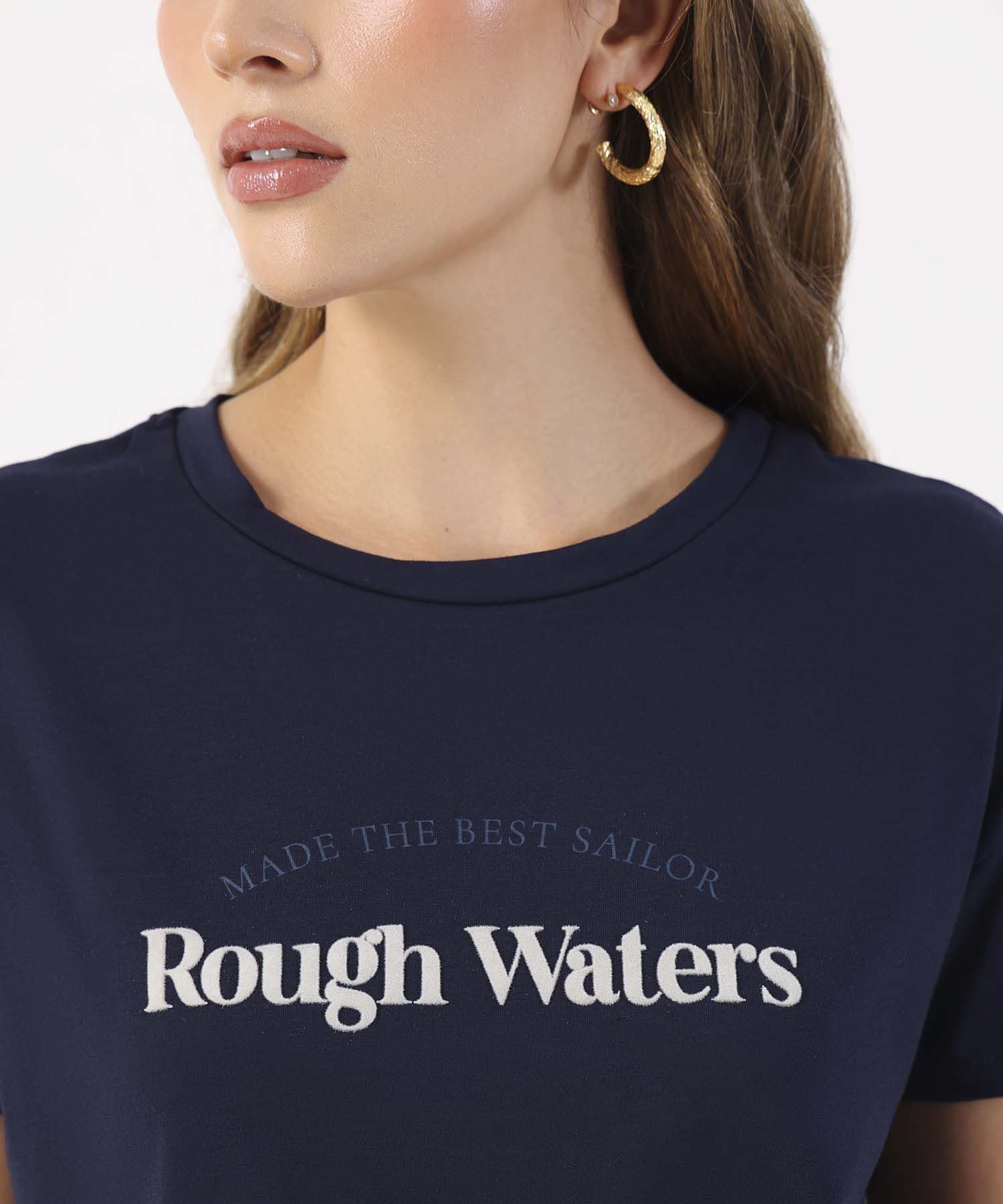 Camiseta Calima Clásico azul marino para mujer, vista 3