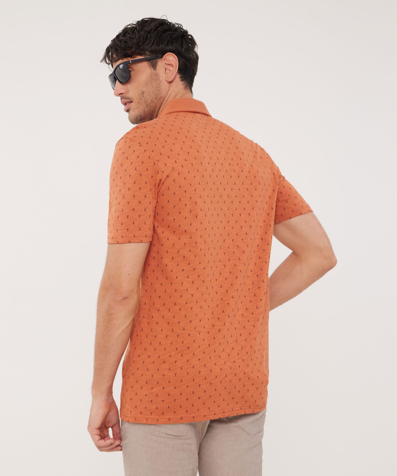 Polo Sierra Fluido naranja para hombre, vista 4