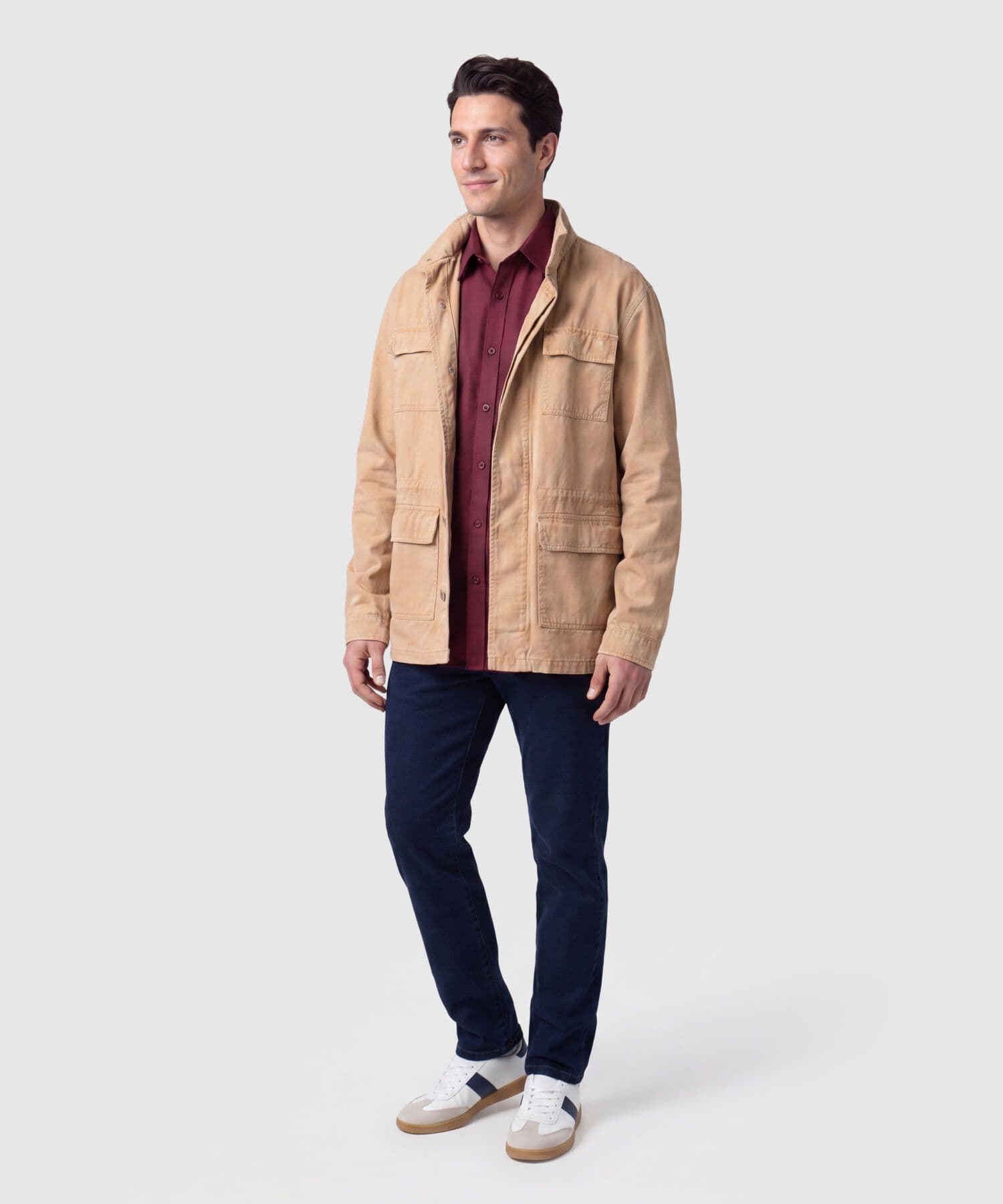 Camisa Julieta Minimalista gris humo para hombre, vista 2