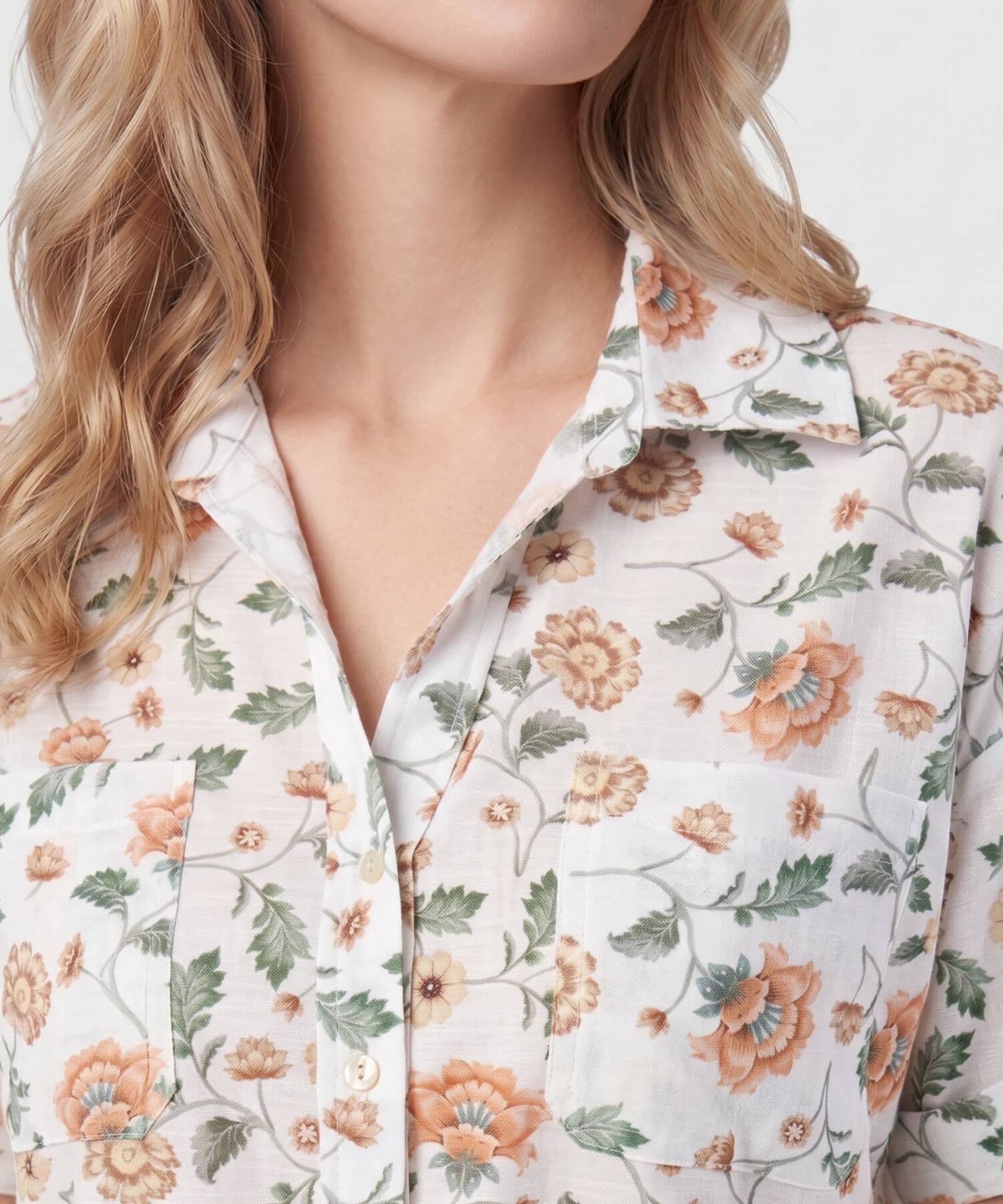Camisa Marea Edición Índigo blanco para mujer, vista 3