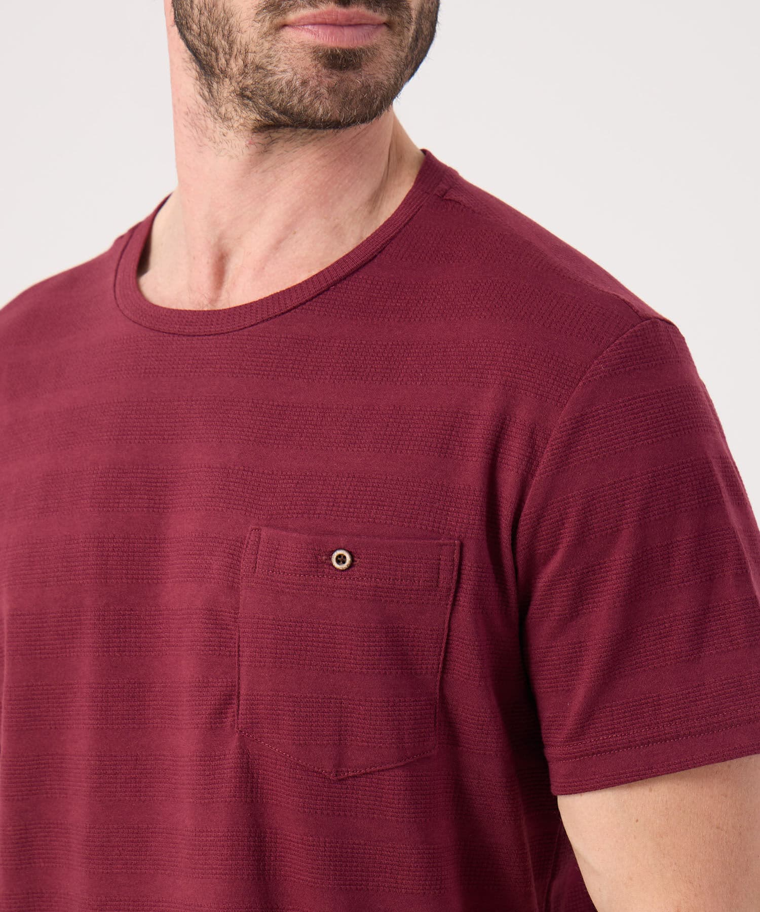 Camiseta Ámbar Minimalista arena para hombre, vista 3