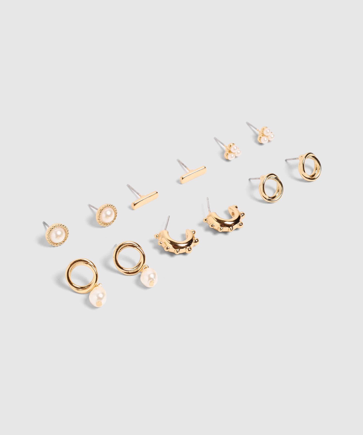 Aretes Emilia Ligero dorado para mujer, vista 2