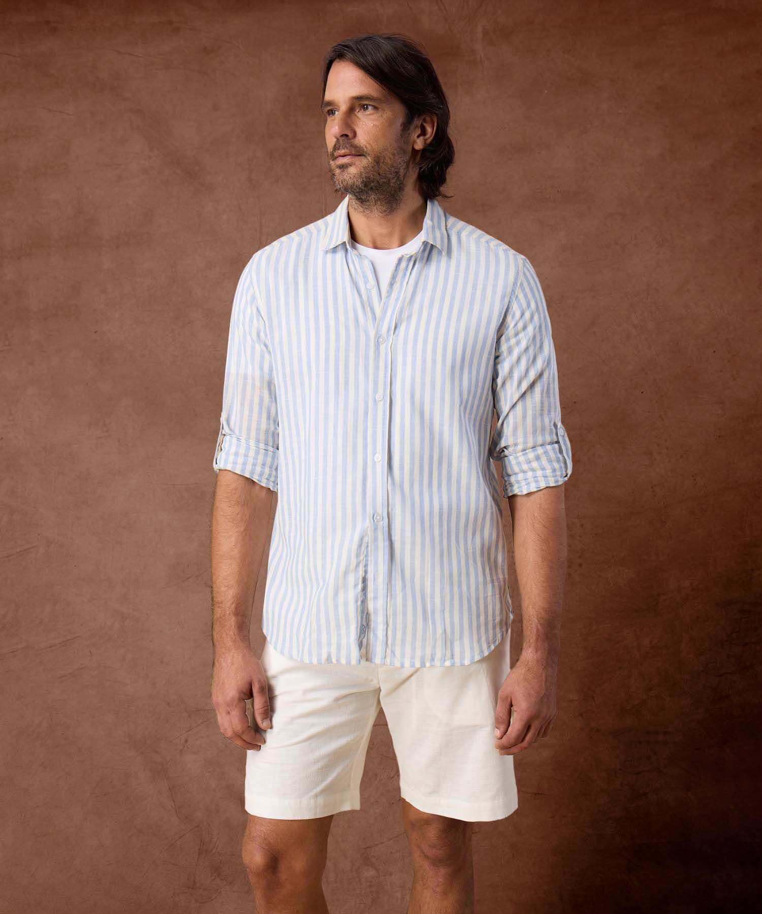 Camisa Elisa Relajado azul marino para hombre, vista 6