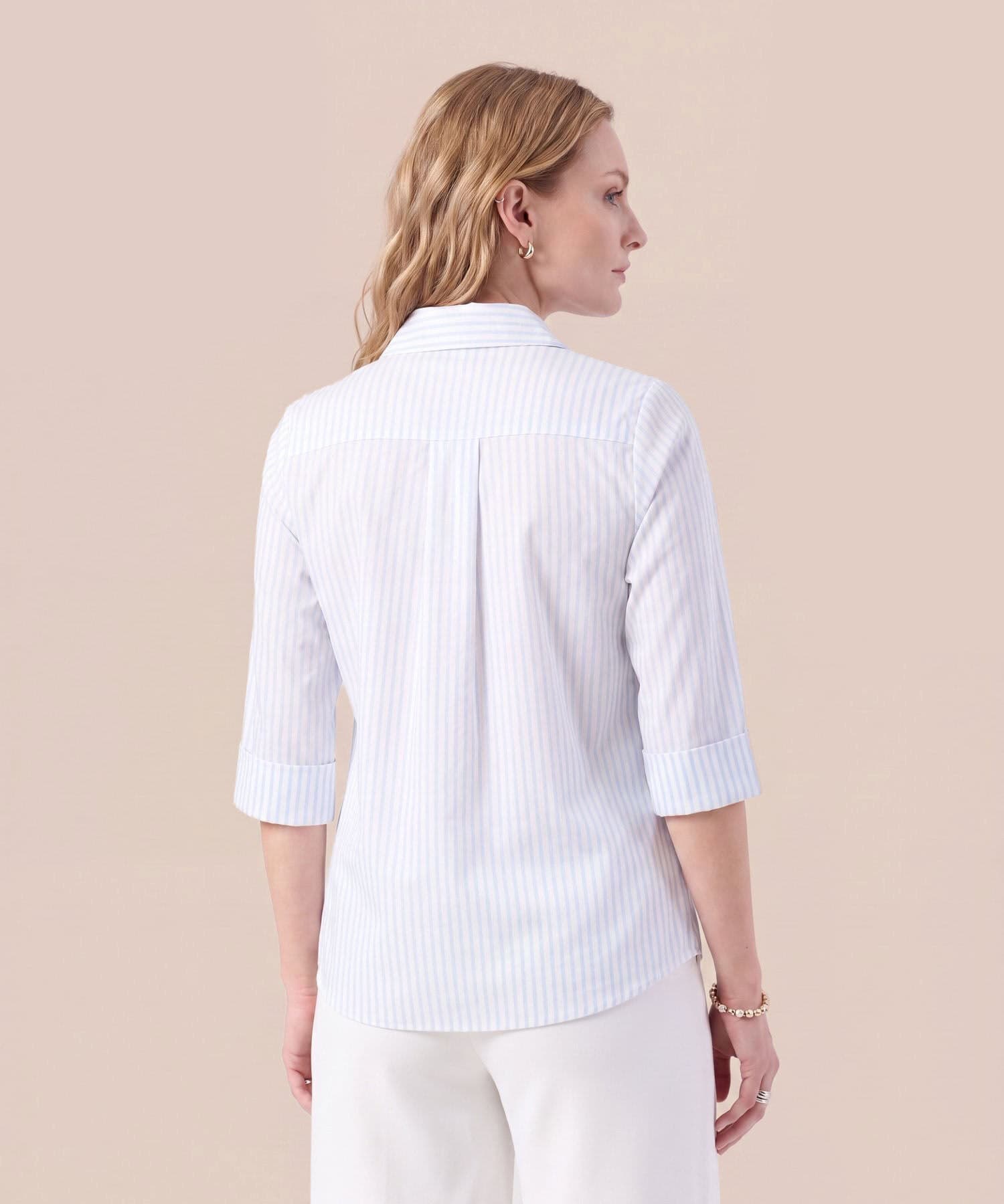 Blusa Carmín Esencial blanco para mujer, vista 4