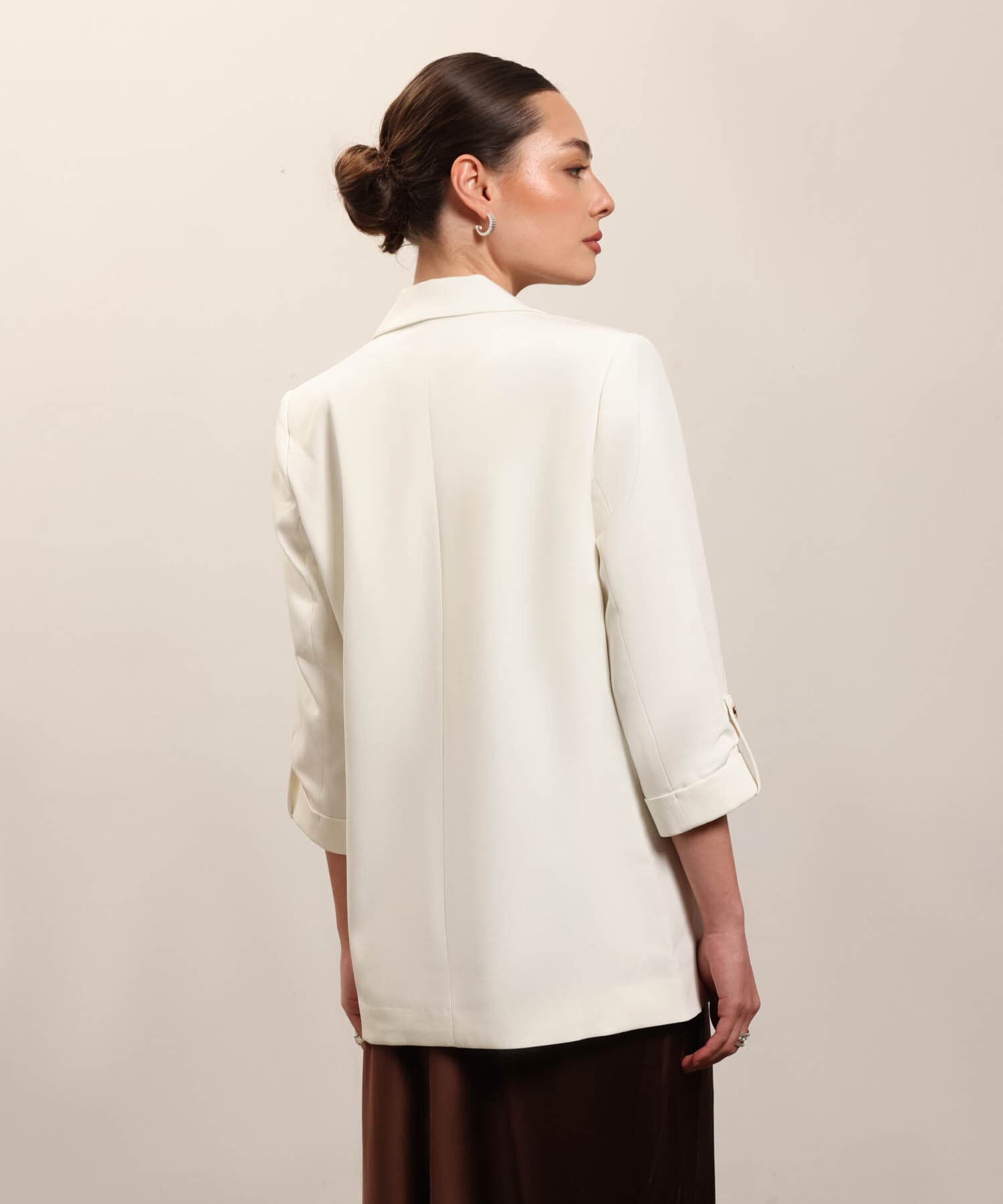 Chaqueta Marfil Esencial blanco para mujer, vista 4