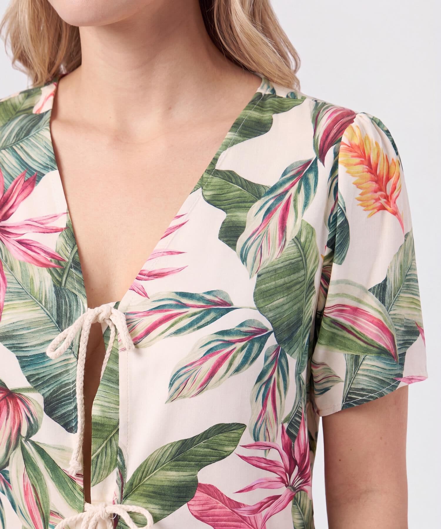 Blusa Litoral Ligero verde oliva para mujer, vista 3