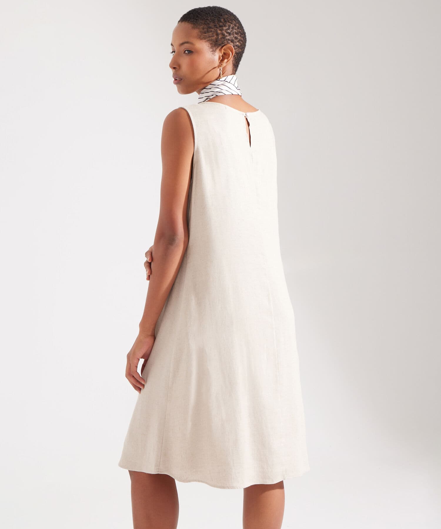 Vestido Valentina Contemporáneo arena para mujer, vista 3