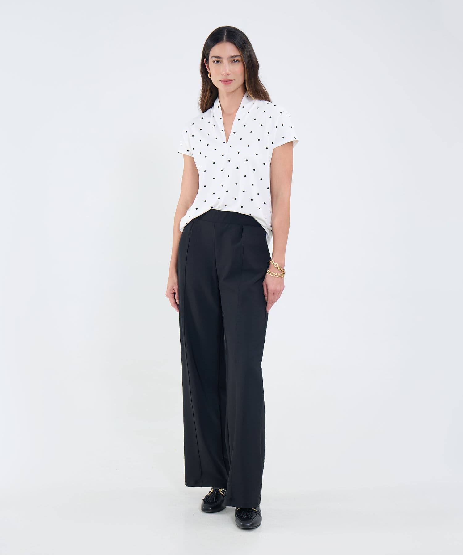 Camiseta Andina Relajado blanco para mujer, vista 2