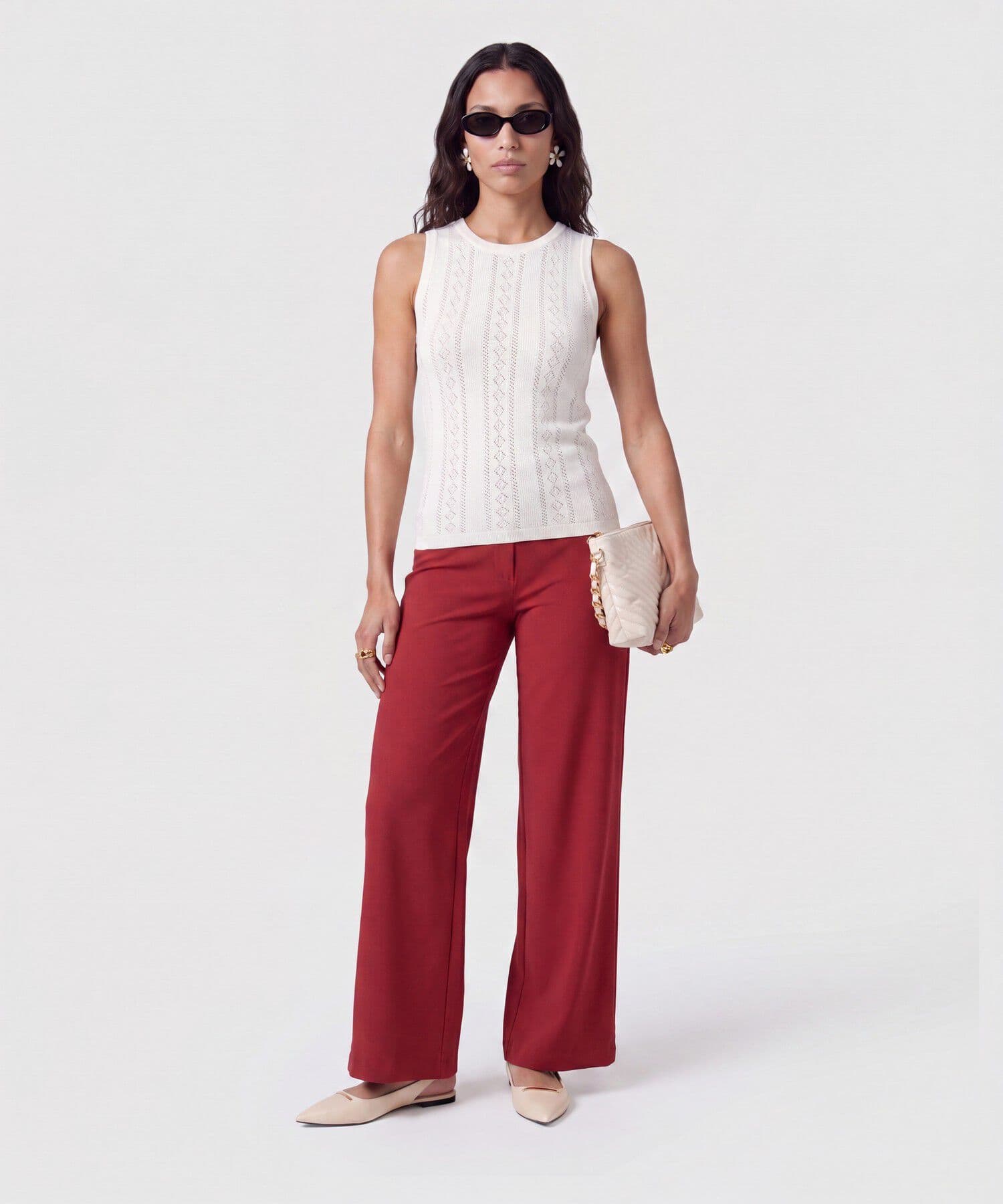 Pantalón Emilia Suave verde oliva para mujer, vista 2