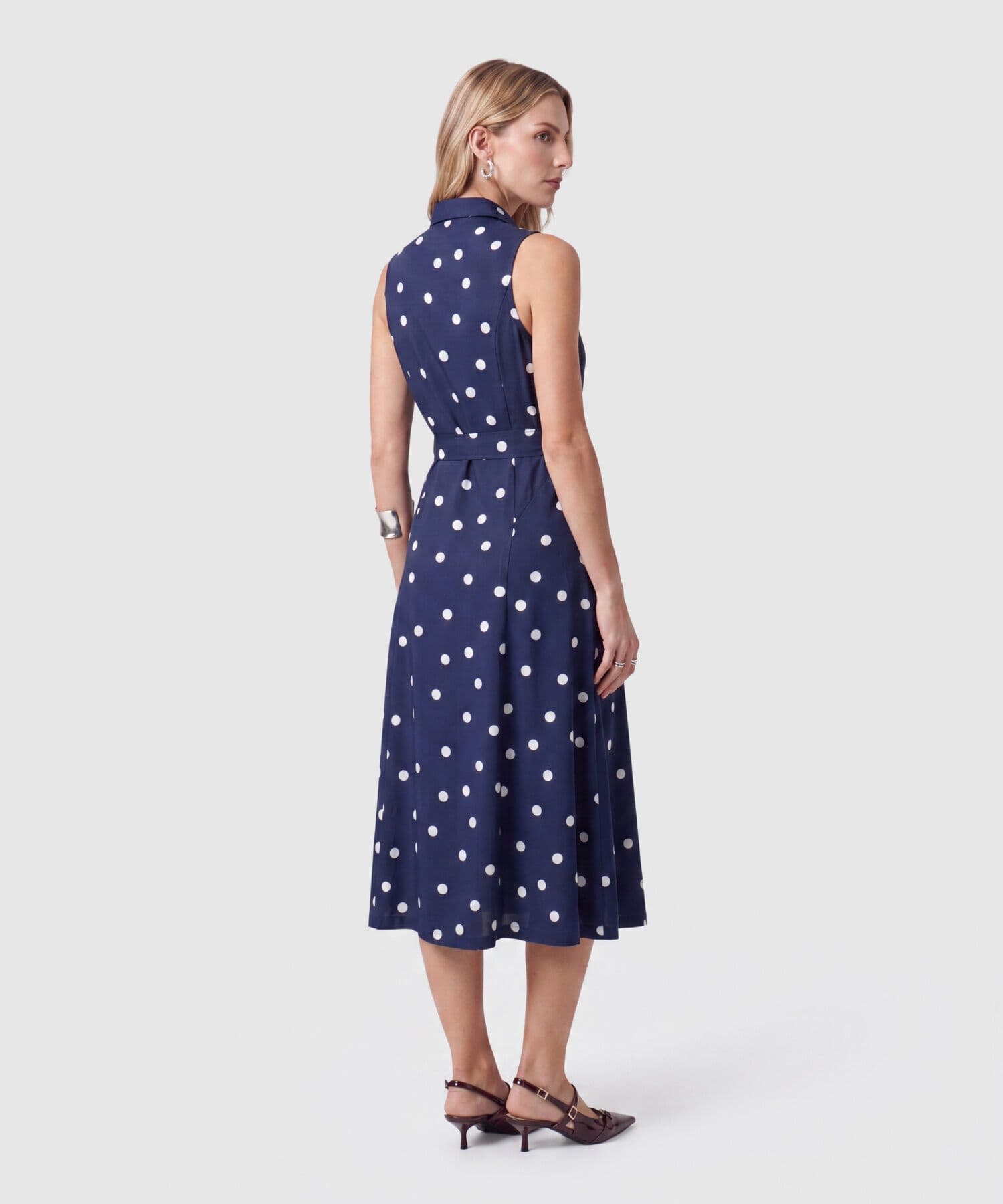 Vestido Aura Edición Lino azul marino para mujer, vista 4