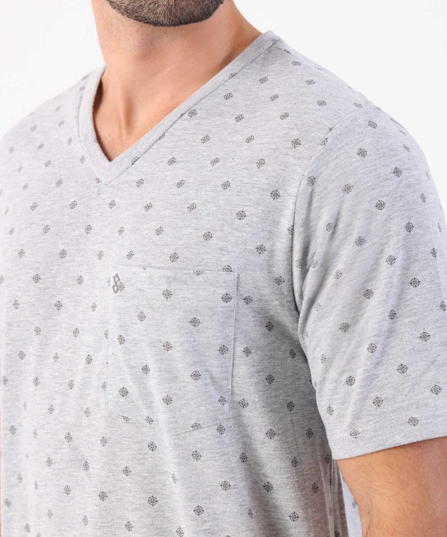 Pijama Marea Texturizado gris humo para hombre, vista 3
