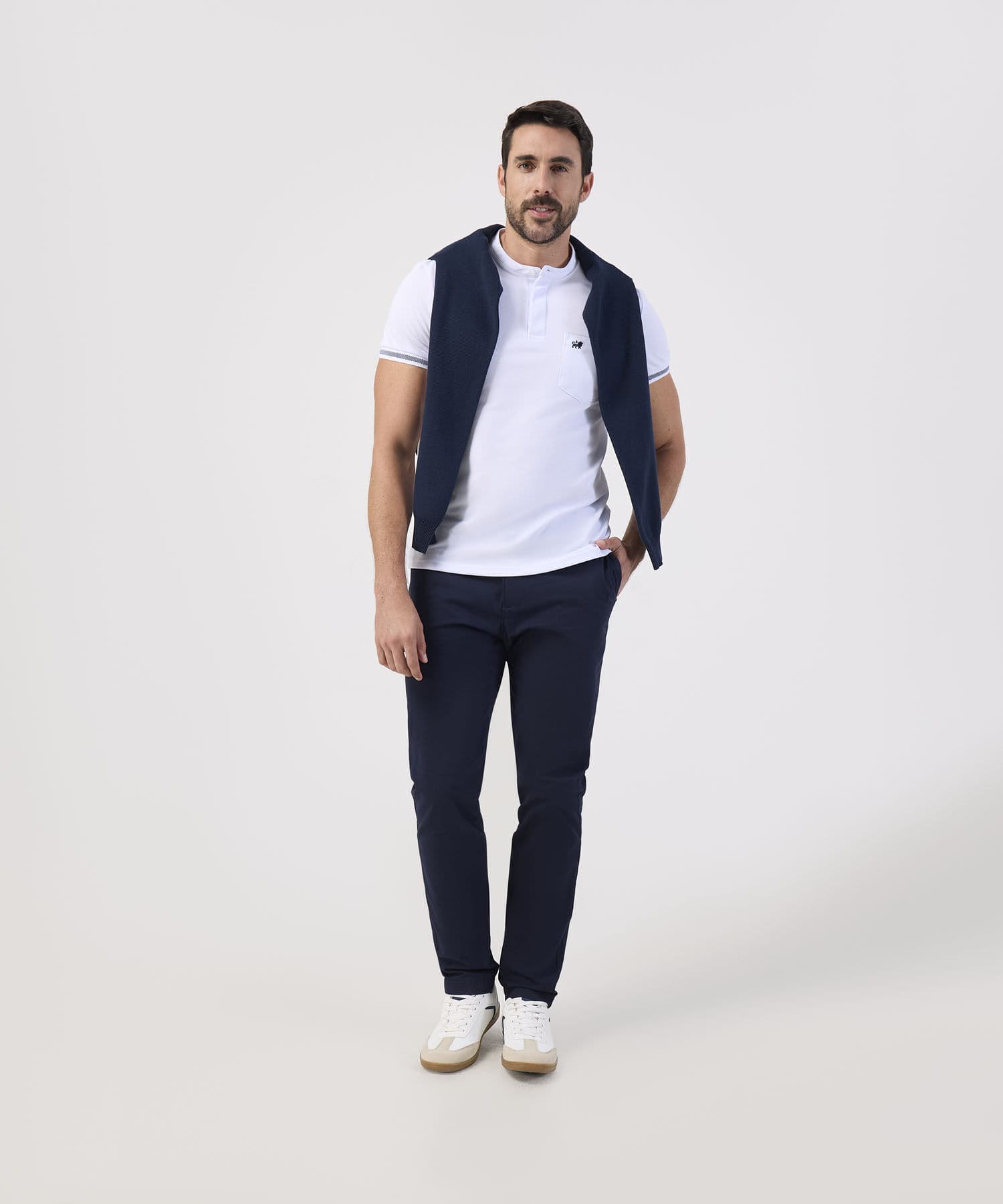 Polo Palma de Noche blanco para hombre, vista 2