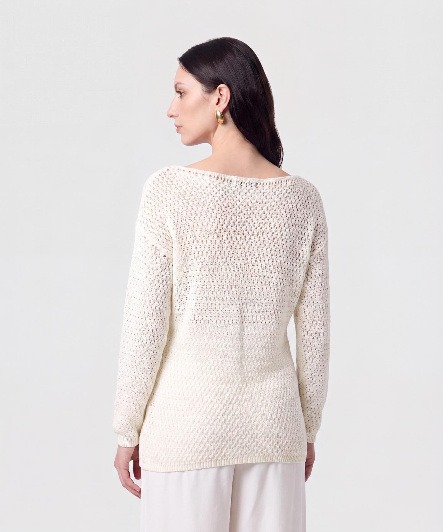 Buzo Jacaranda Fluido blanco para mujer, vista 4