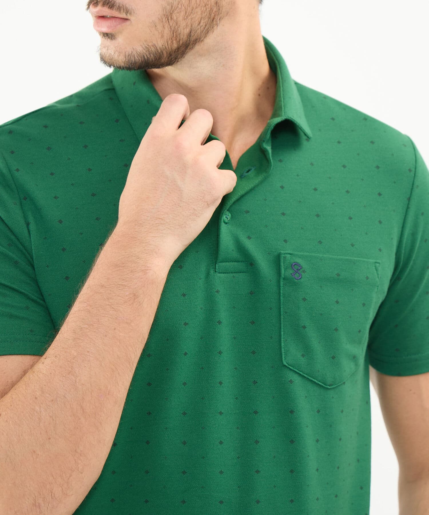 Polo Salina Suave verde oliva para hombre, vista 3