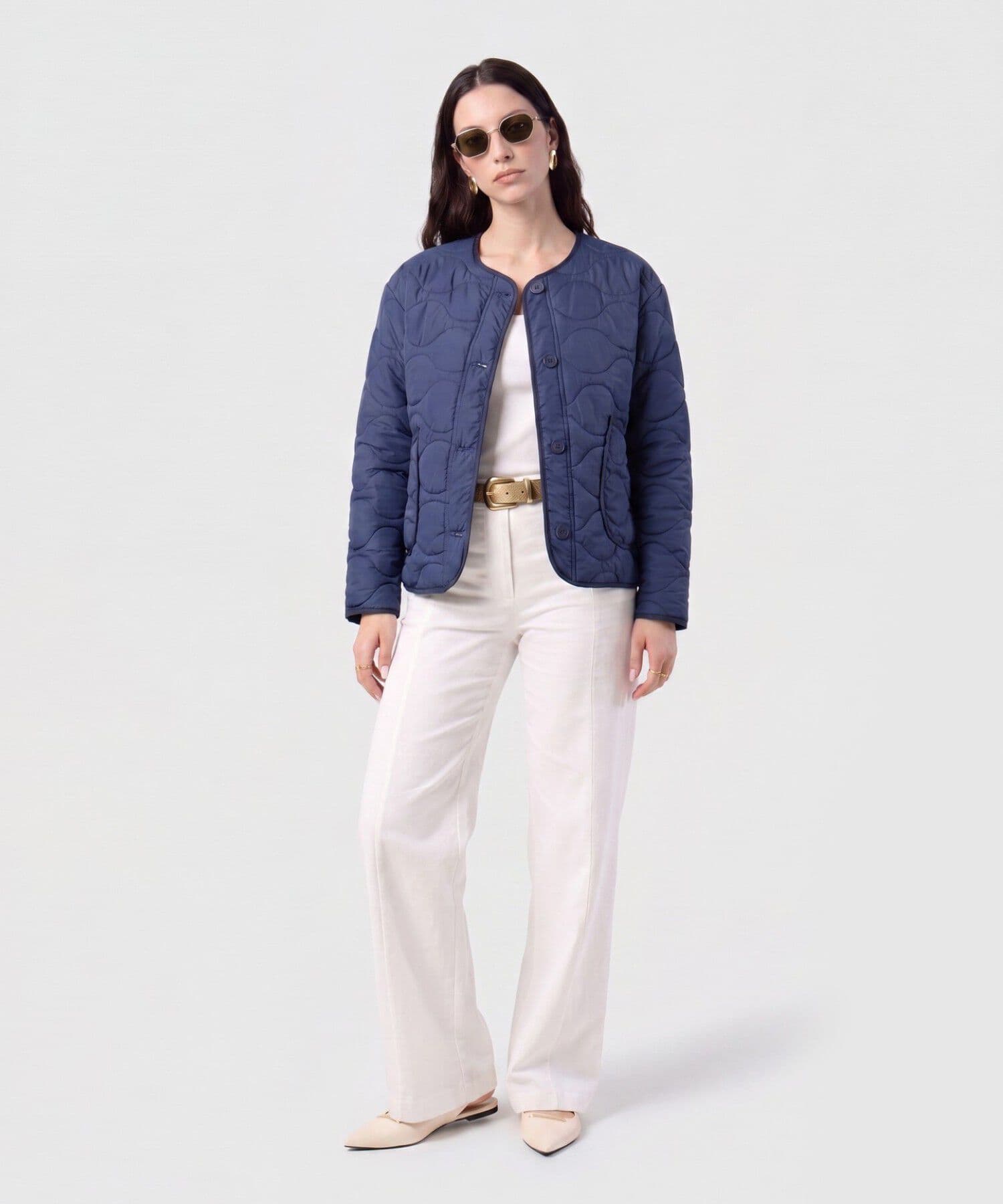 Chaqueta Cauce Minimalista azul marino para mujer, vista 2