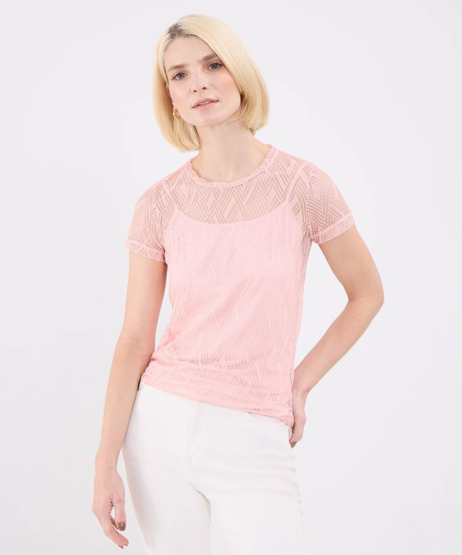 Camiseta Granada Clásico rosa empolvado para mujer, vista principal
