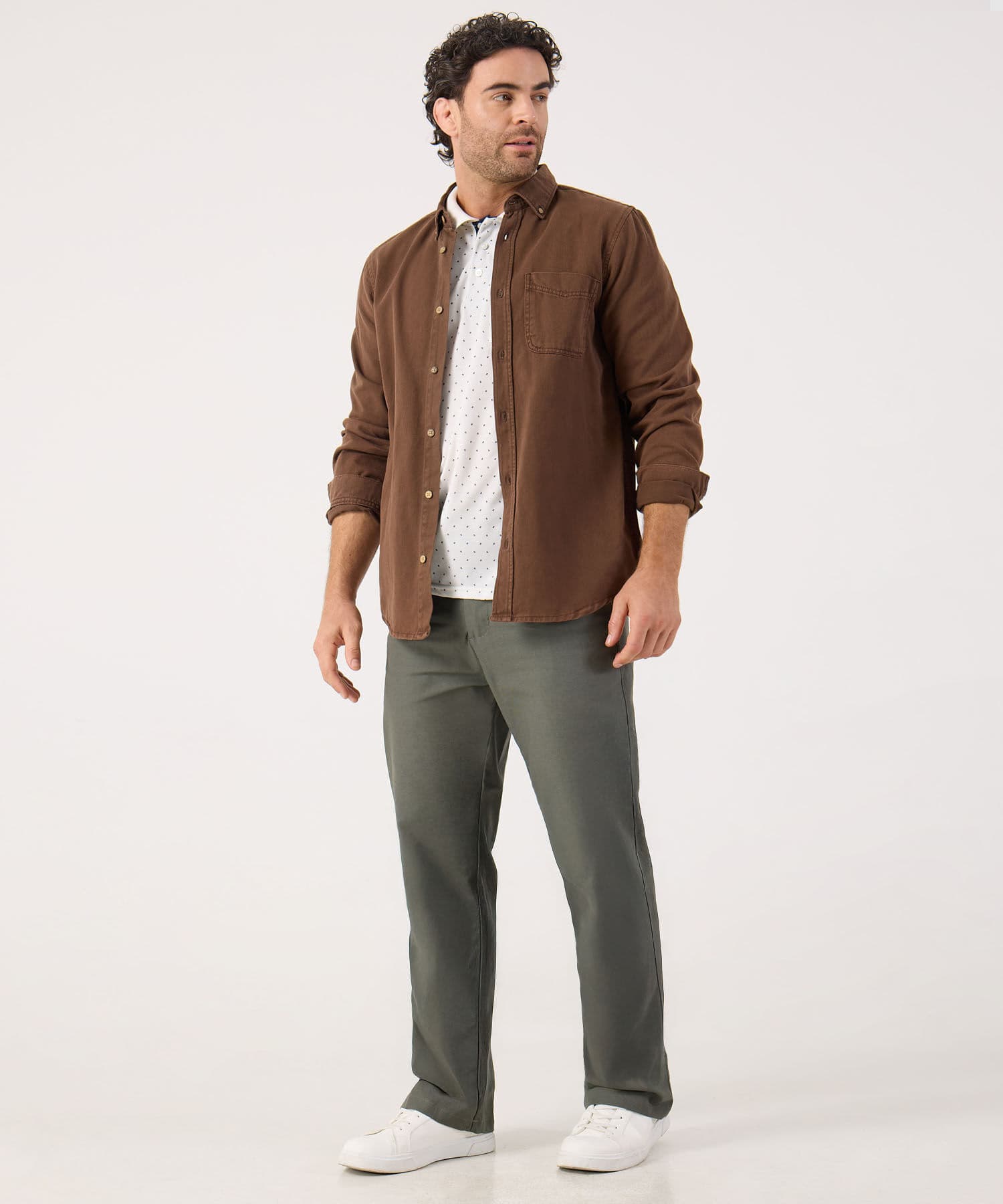Polo Dorada Esencial blanco para hombre, vista 2