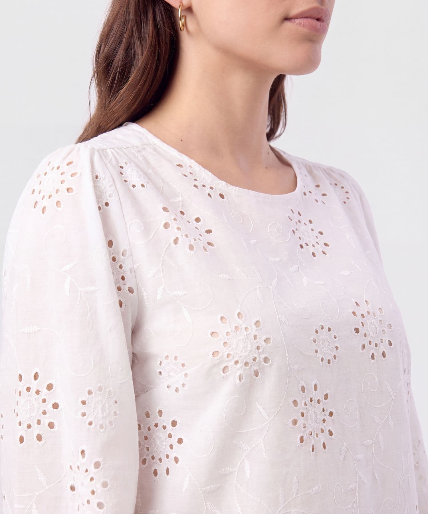 Blusa Solana de Día blanco para mujer, vista 3