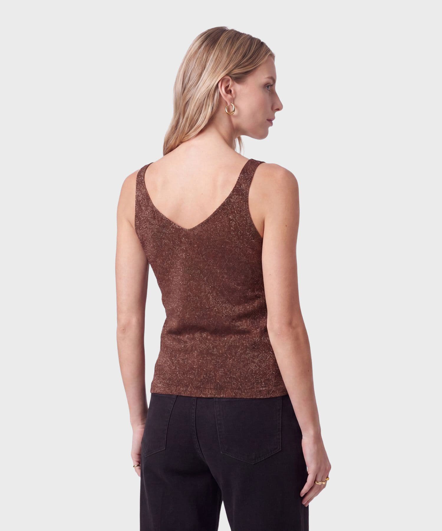 Camiseta Coral Edición Índigo café para mujer, vista 4