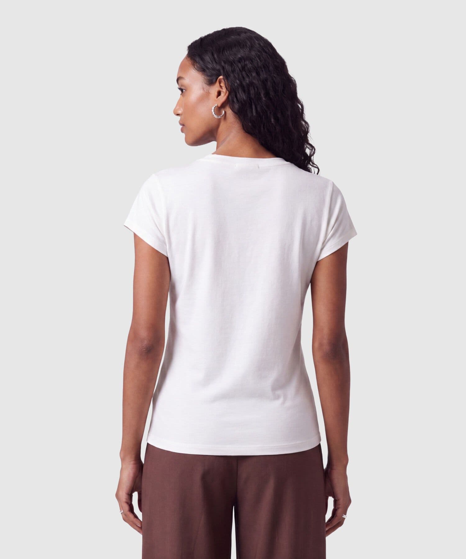 Camiseta Solana Relajado blanco para mujer, vista 4
