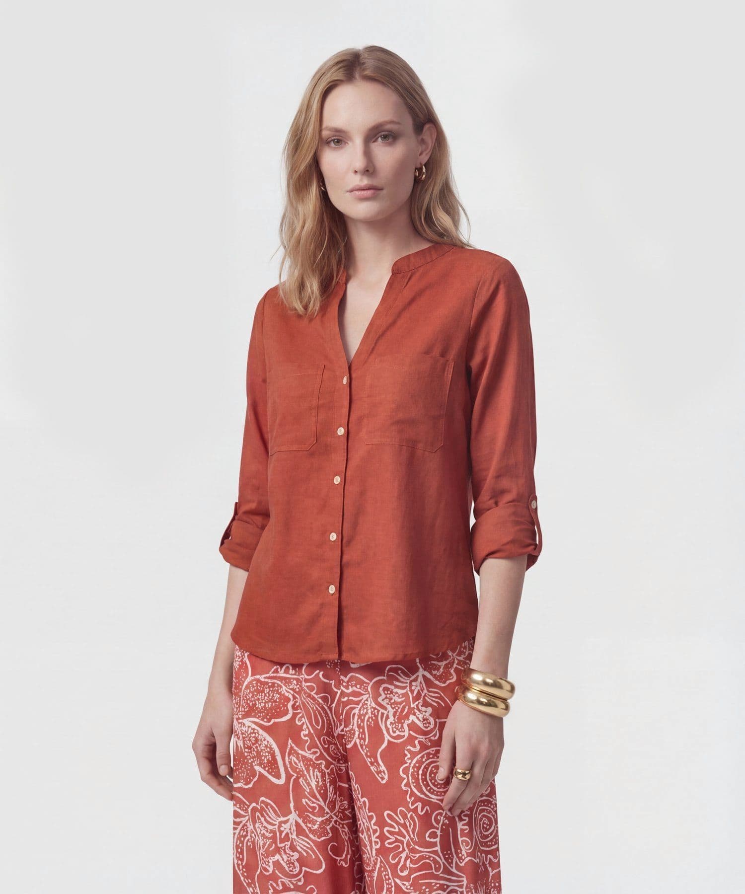 Blusa Julieta Contemporáneo naranja para mujer, vista principal