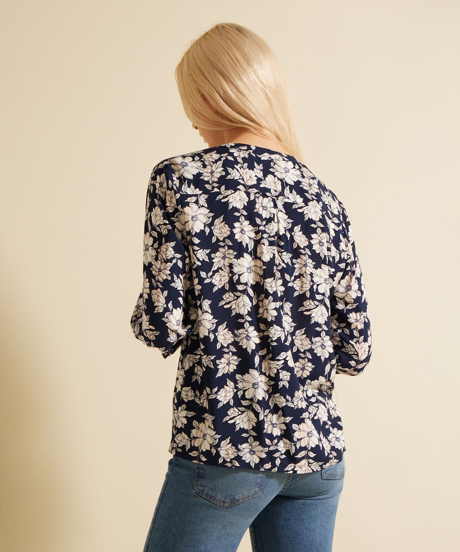 Blusa Dalia Sastre arena para mujer, vista 4