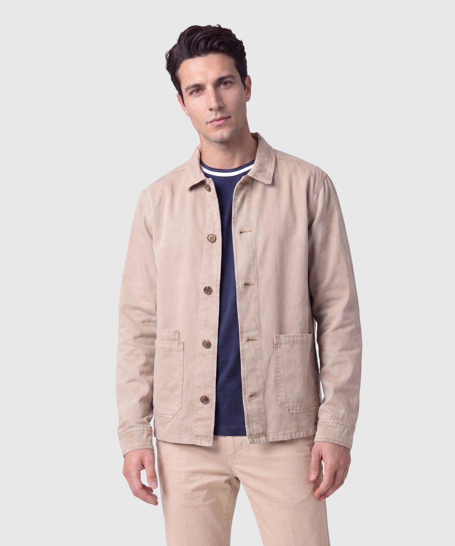 Chaqueta Dorada Suave café para hombre, vista principal