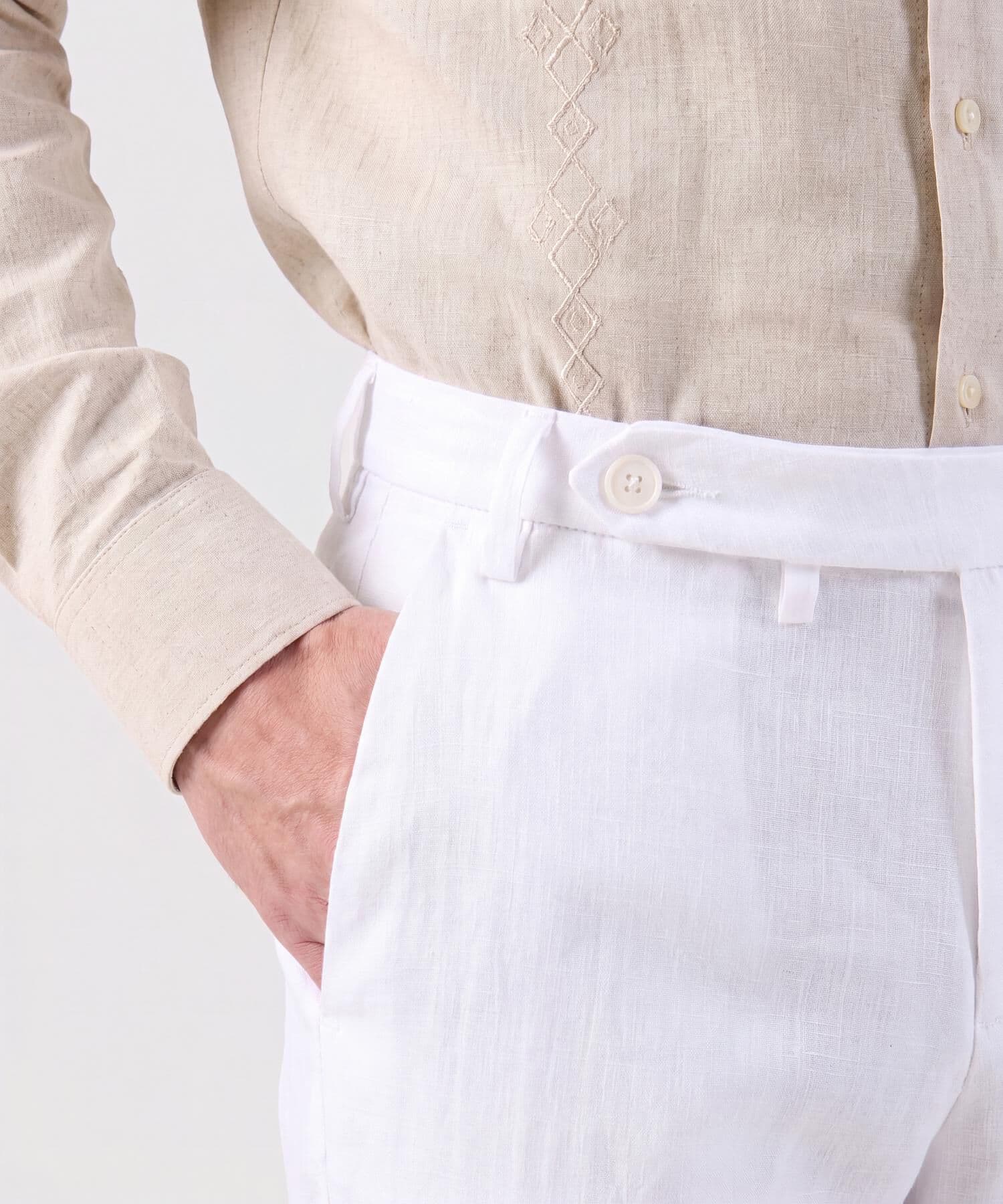 Pantalón Río Esencial blanco para hombre, vista 3