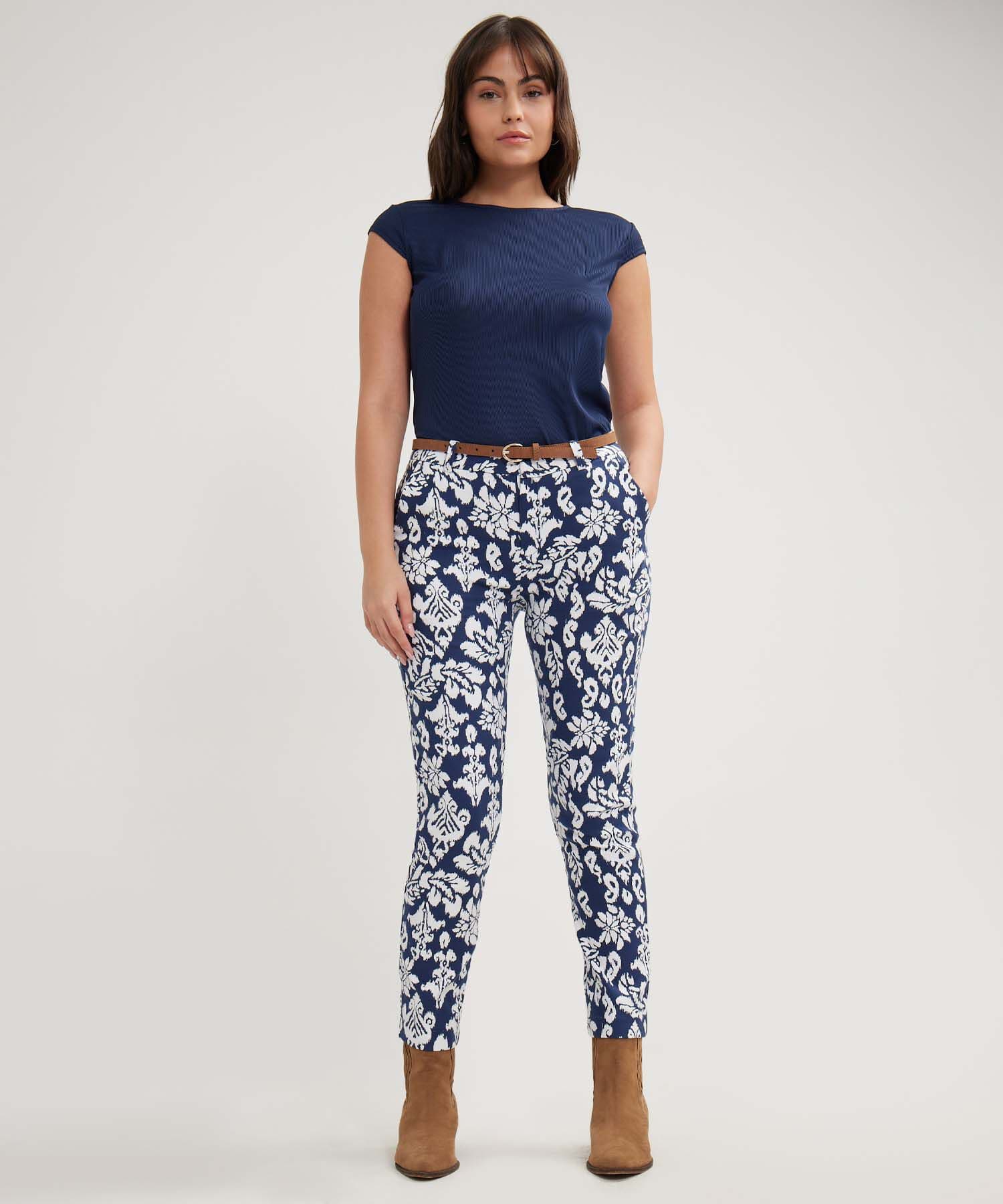 Pantalón Serena Fluido azul marino para mujer, vista 2