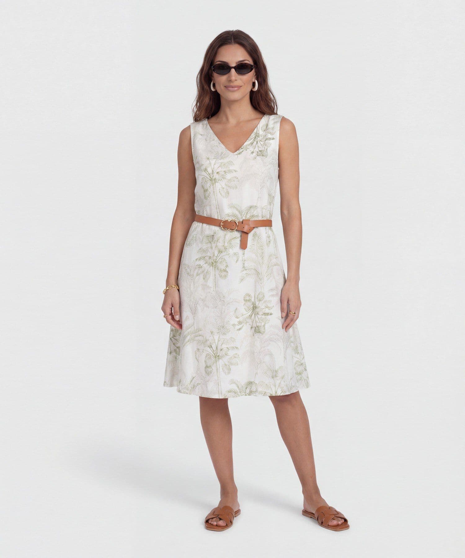 Vestido Renata Suave verde oliva para mujer, vista principal