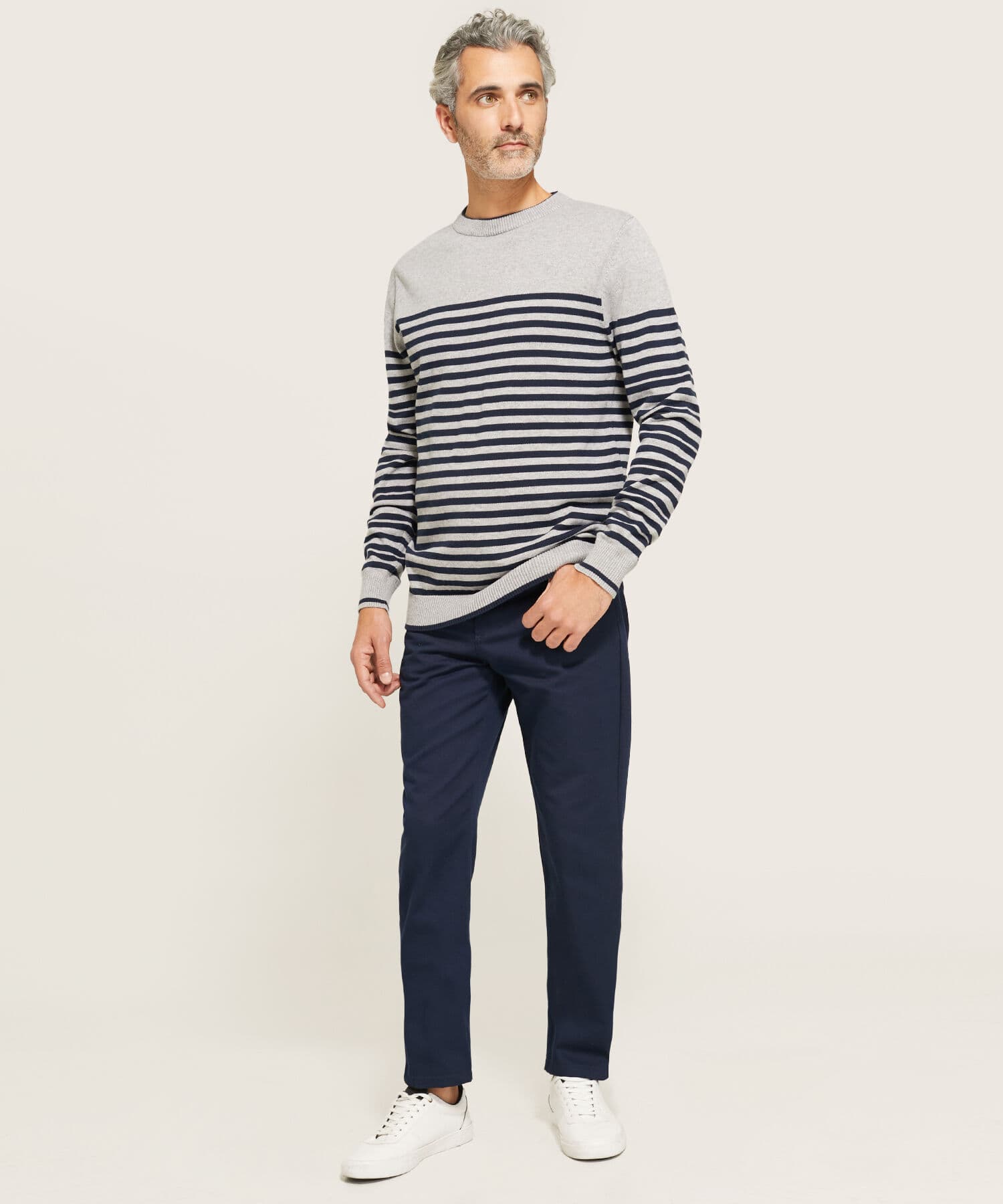 Buzo Bahía Clásico gris humo para hombre, vista 4