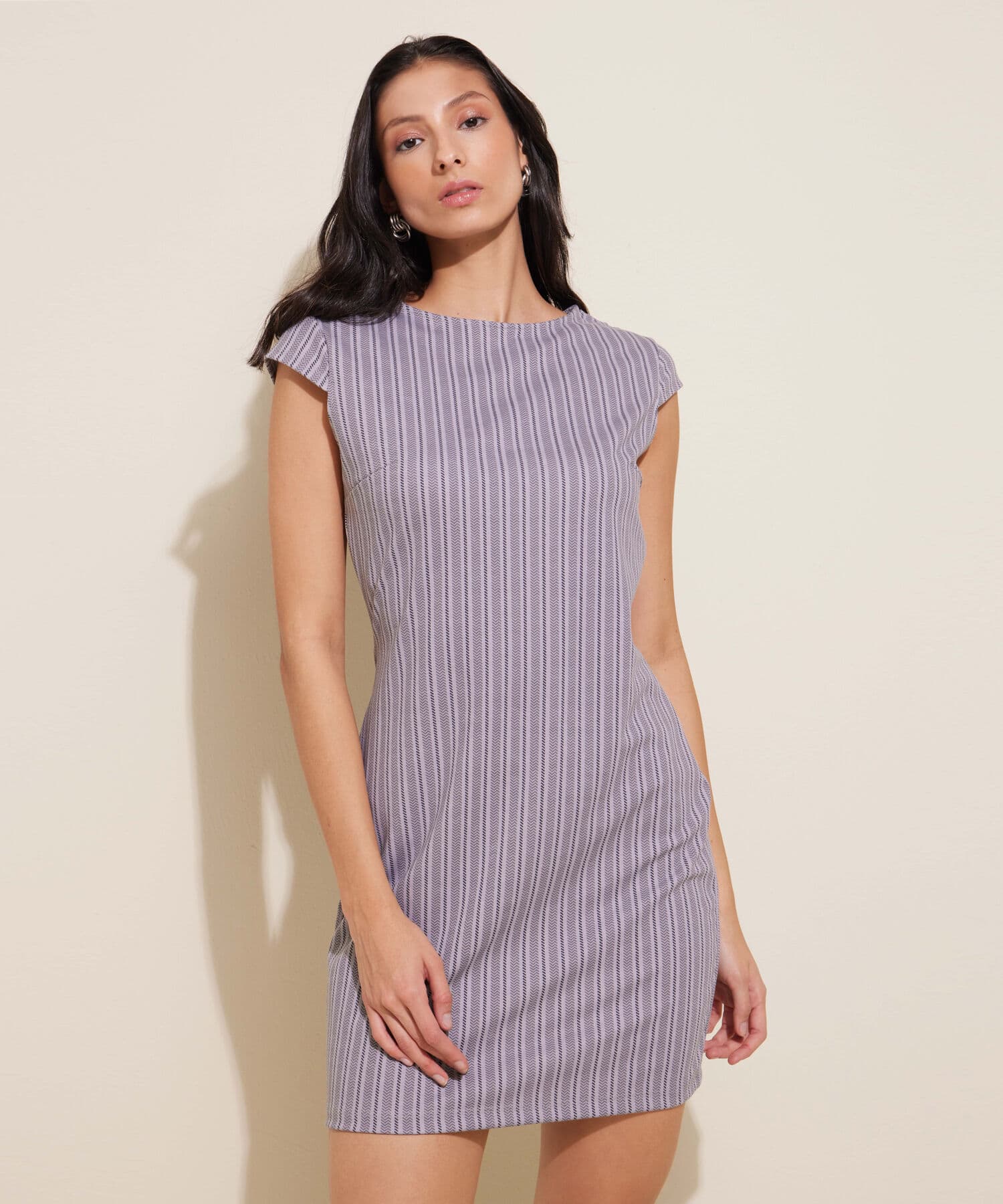 Vestido Cobalto Edición Lino gris humo para mujer, vista principal