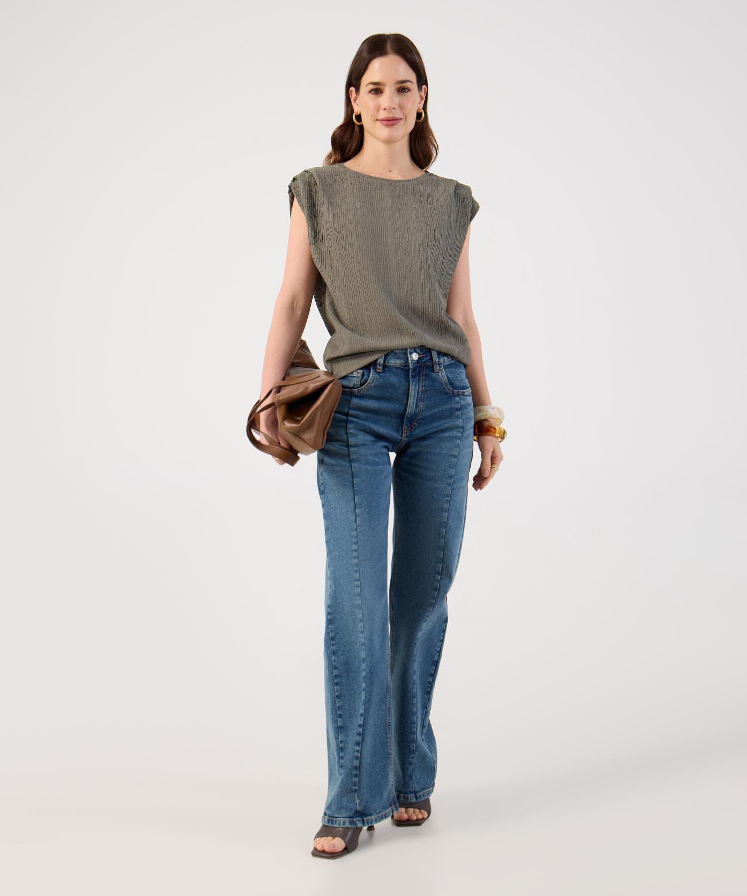 Camiseta Selva Ligero verde oliva para mujer, vista 2