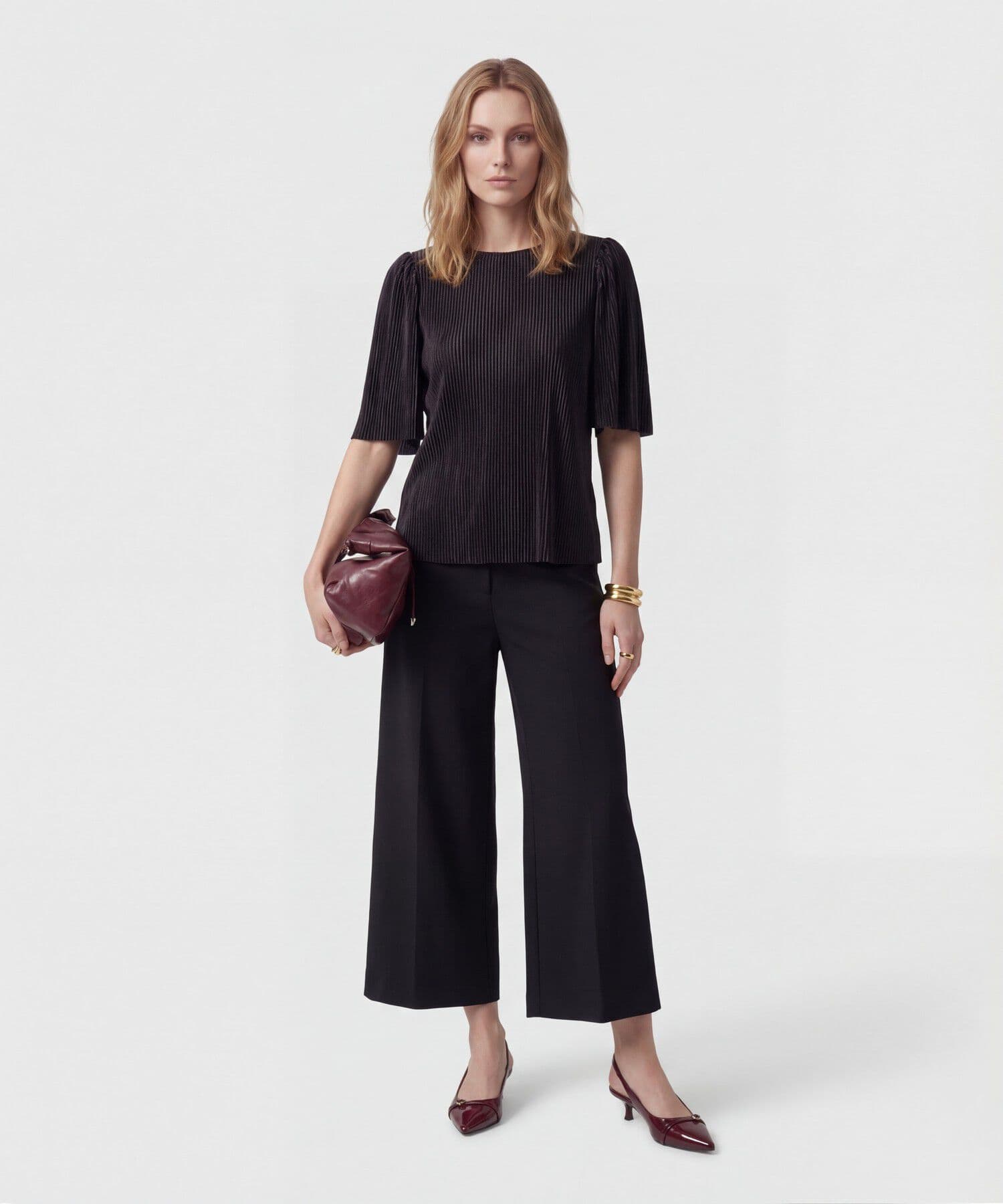 Camiseta Río Fluido negro para mujer, vista 2